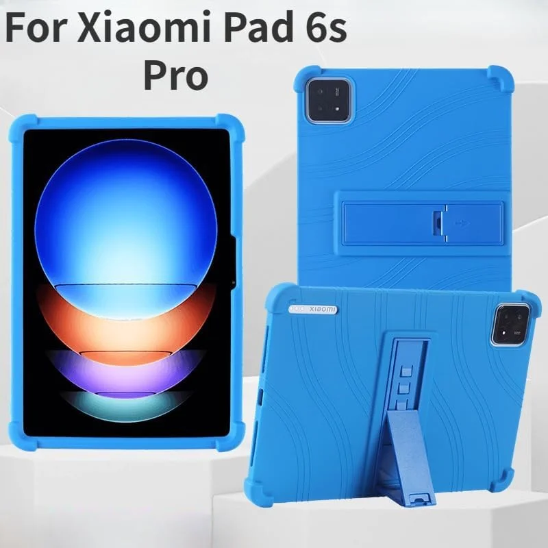 کاور کودکانه Gruattreay سازگار با شیائومی پد 6S Pro 12.4 اینچی، تولید 2024، کاور محافظ سیلیکونی نرم و قابل تنظیم مناسب کودکان برای Mi Pad 6S Pro (قرمز)