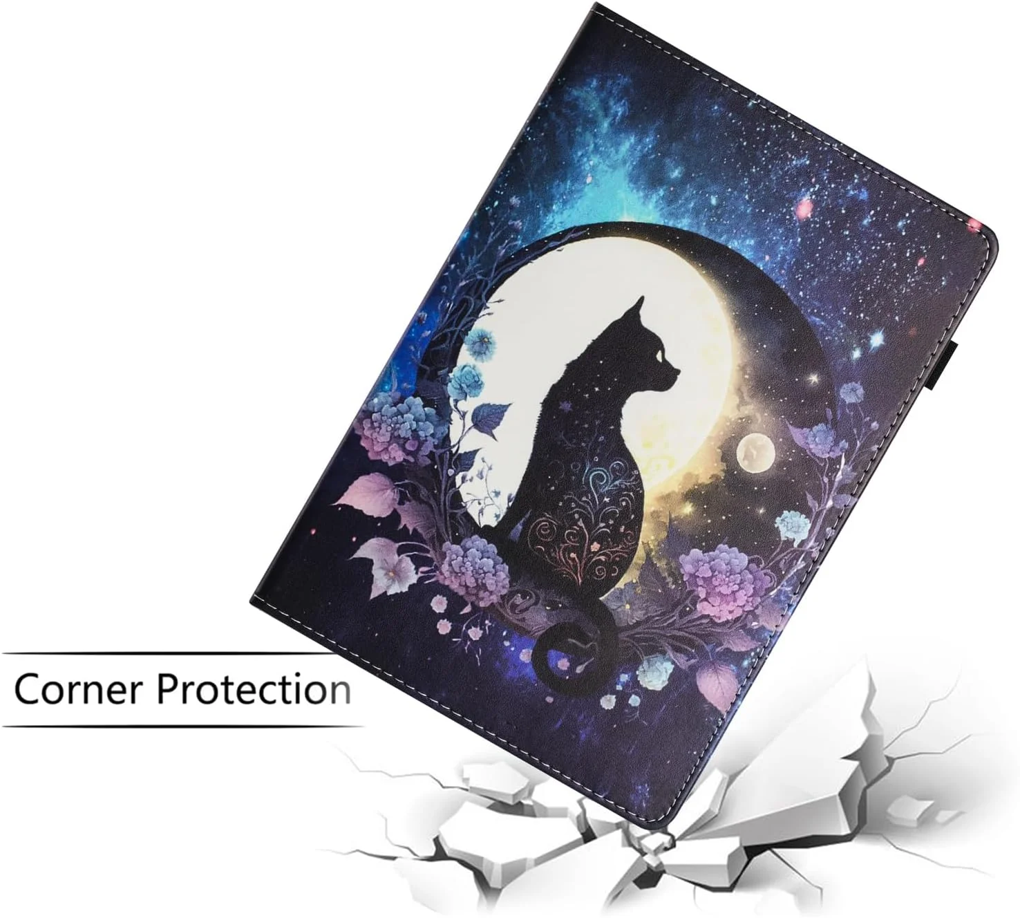 کیف محافظ چرمی ممتاز LSPCASA برای شیائومی Redmi Pad Pro (12.1 اینچ) سازگار با تبلت Redmi Pad Pro 12.1 با جای کارت، نگهدارنده قلم و عملکرد استند - طرح گربه ماه کیف محافظ چرمی ممتاز LSPCASA برای شیائومی Redmi Pad Pro (12.1 اینچ) سازگار با تبلت Redmi Pad Pro 12.1 با جای کارت، نگهدارنده قلم و عملکرد استند - طرح گربه ماه