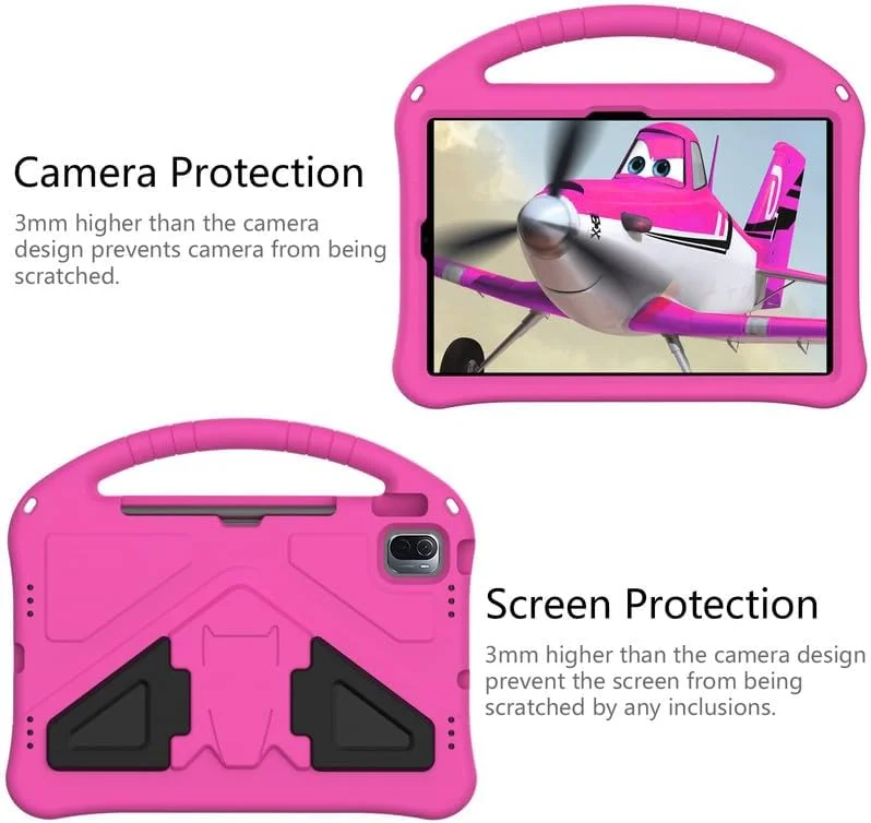 کیف محافظ کودکانه نیکاکیو مناسب برای شیائومی پد 5، کاور تبلت سازگار با شیائومی پد 5 پرو 11 اینچ 2021، دارای دسته و استند، مقاوم، سبک و ضد ضربه، رنگ رز کیف محافظ کودکانه نیکاکیو مناسب برای شیائومی پد 5، کاور تبلت سازگار با شیائومی پد 5 پرو 11 اینچ 2021، دارای دسته و استند، مقاوم، سبک و ضد ضربه، رنگ رز