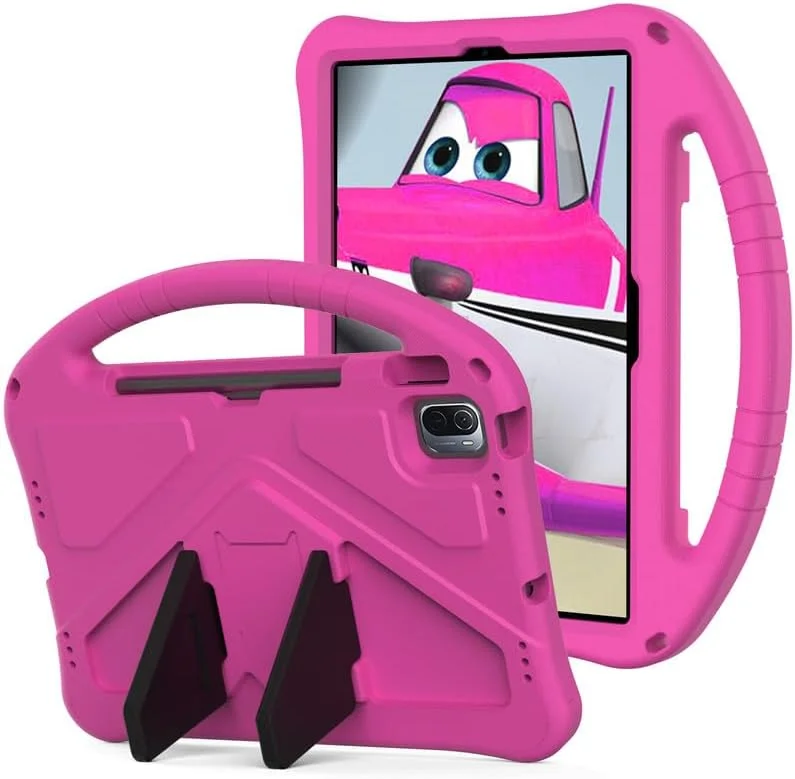 کیف محافظ کودکانه نیکاکیو مناسب برای شیائومی پد 5، کاور تبلت سازگار با شیائومی پد 5 پرو 11 اینچ 2021، دارای دسته و استند، مقاوم، سبک و ضد ضربه، رنگ رز کیف محافظ کودکانه نیکاکیو مناسب برای شیائومی پد 5، کاور تبلت سازگار با شیائومی پد 5 پرو 11 اینچ 2021، دارای دسته و استند، مقاوم، سبک و ضد ضربه، رنگ رز