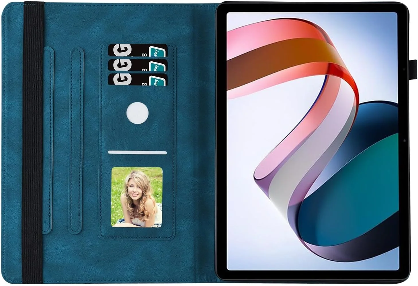 کیف تبلت چرمی PU طرح دار پروانه، کاور محافظ کیف پول تاشو با محفظه کارت سازگار با تبلت شیائومی Redmi Pad SE 11 اینچ کیف تبلت چرمی PU طرح دار پروانه، کاور محافظ کیف پول تاشو با محفظه کارت سازگار با تبلت شیائومی Redmi Pad SE 11 اینچ