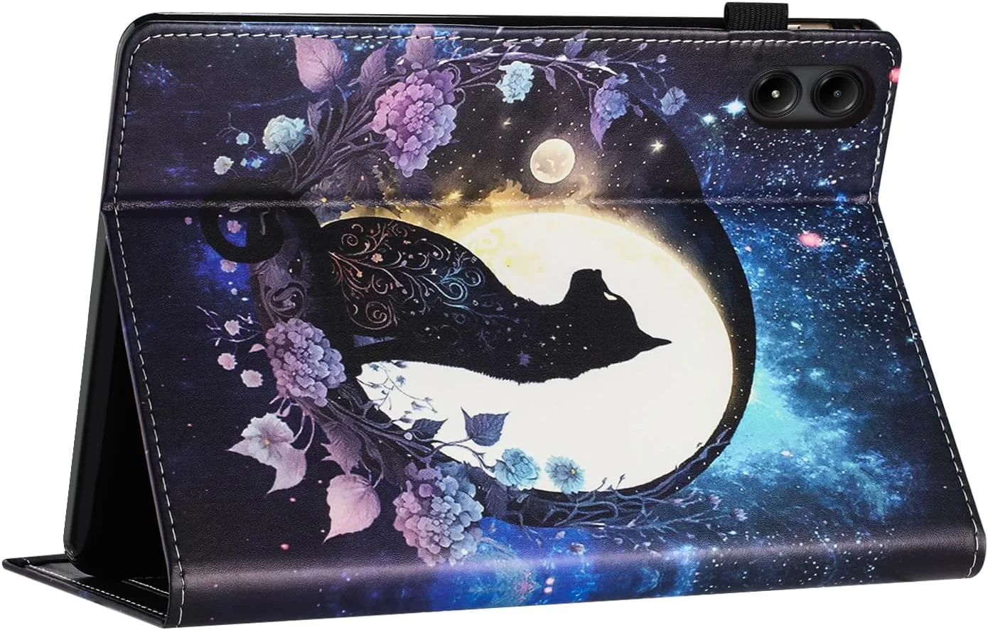 کیف محافظ چرمی ممتاز LSPCASA برای شیائومی Redmi Pad Pro (12.1 اینچ) سازگار با تبلت Redmi Pad Pro 12.1 به همراه جای کارت، نگهدارنده قلم و عملکرد استند - طرح گربه ماه کیف محافظ چرمی ممتاز LSPCASA برای شیائومی Redmi Pad Pro (12.1 اینچ) سازگار با تبلت Redmi Pad Pro 12.1 به همراه جای کارت، نگهدارنده قلم و عملکرد استند - طرح گربه ماه