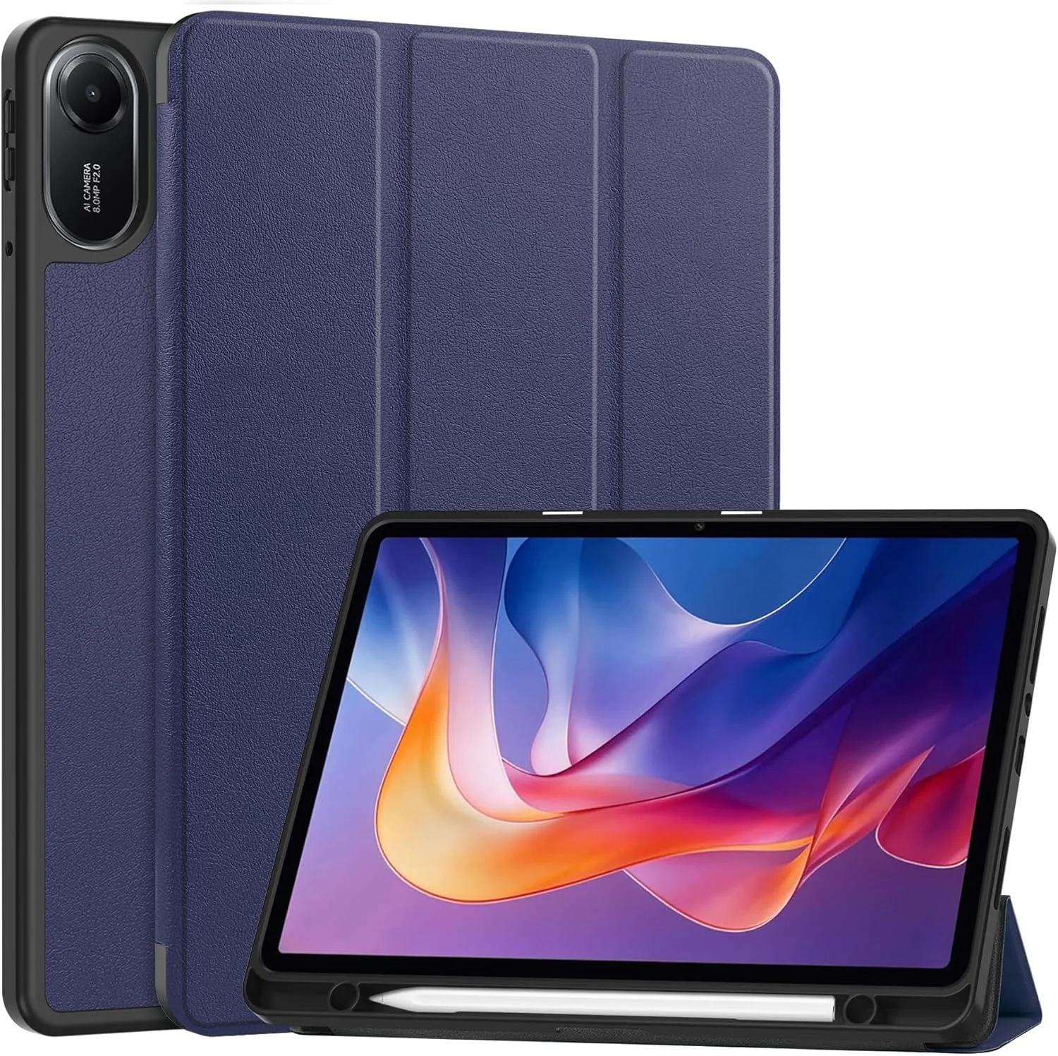 کاور تبلت Gruattreay برای شیائومی Redmi Pad 2 11 اینچی (2025) با جای مداد داخلی، لبه TPU نرم، سبک وزن، سه تایی تاشو چرمی PU با قابلیت بیدار/خواب خودکار (آبی) کاور تبلت Gruattreay برای شیائومی Redmi Pad 2 11 اینچی (2025) با جای مداد داخلی، لبه TPU نرم، سبک وزن، سه تایی تاشو چرمی PU با قابلیت بیدار/خواب خودکار (آبی)