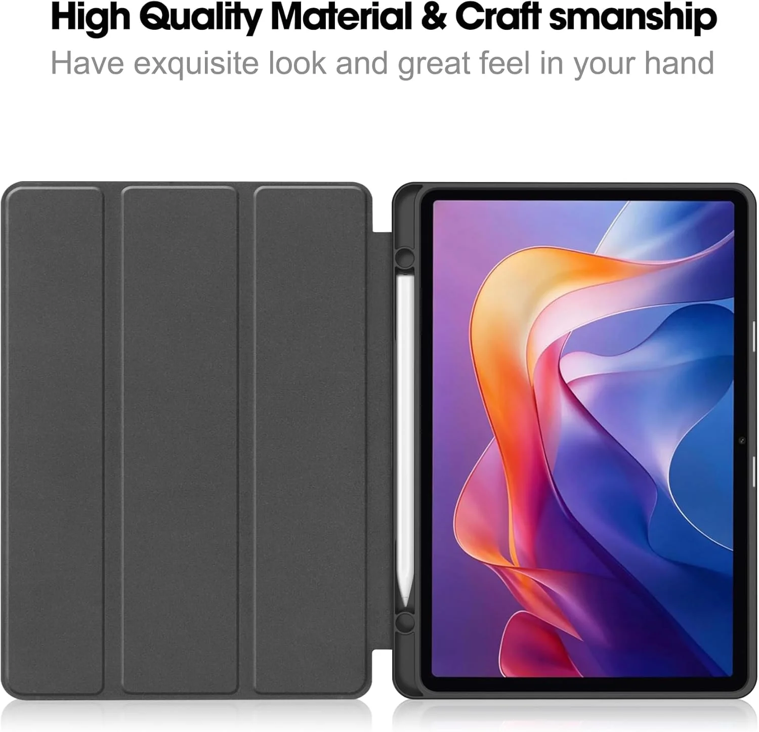 کاور تبلت Gruattreay برای شیائومی Redmi Pad 2 11 اینچی (2025) با جای مداد داخلی، لبه TPU نرم، سبک وزن، سه تایی تاشو چرمی PU با قابلیت بیدار/خواب خودکار (آبی) کاور تبلت Gruattreay برای شیائومی Redmi Pad 2 11 اینچی (2025) با جای مداد داخلی، لبه TPU نرم، سبک وزن، سه تایی تاشو چرمی PU با قابلیت بیدار/خواب خودکار (آبی)