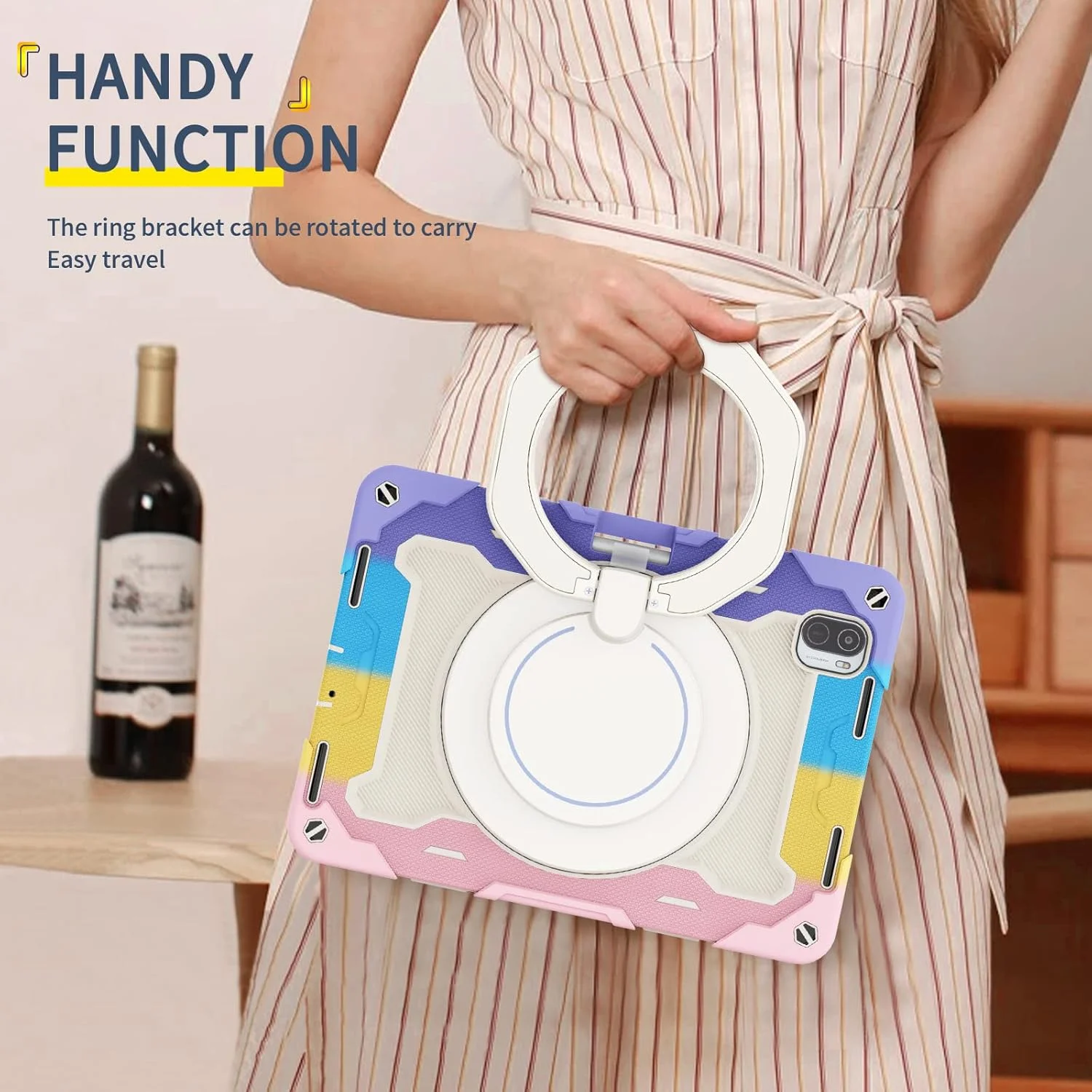 nincyee Tablet Silicone Case for Xiaomi Pad 5 Pro 11",Shockproof Case with Pencil Holder,Shoulder Strap,Rotating Large Ring Hanging Kickstand for Kids nincyee Tablet Silicone Case for Xiaomi Pad 5 Pro 11",Shockproof Case with Pencil Holder,Shoulder Strap,Rotating Large Ring Hanging Kickstand for Kids