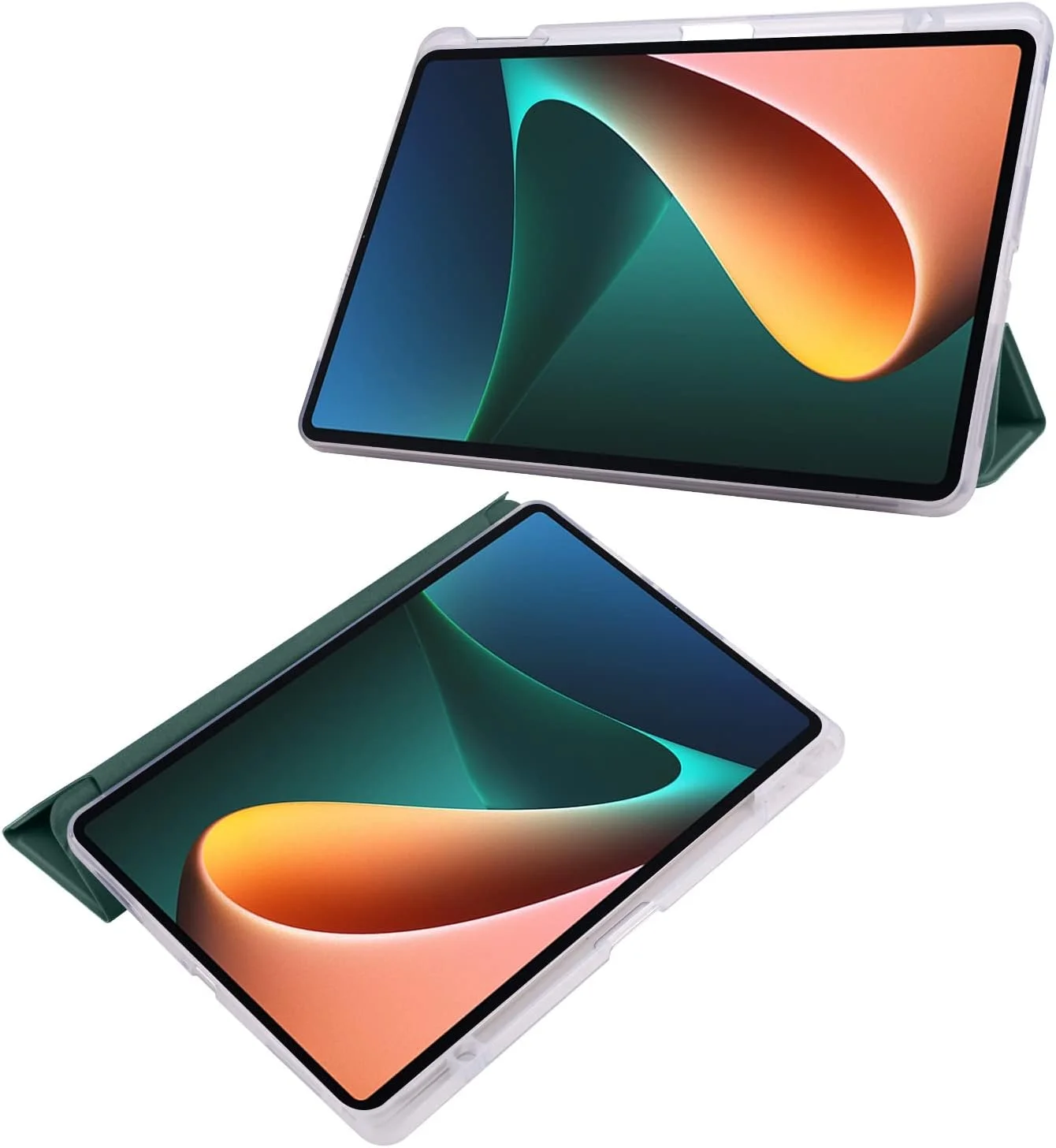 کیف محافظ تبلت سازگار با شیائومی پد 5/پد 5 پرو 11 اینچ، باریک، سبک، محافظ هوشمند، ضد ضربه با پوشش پشتی شفاف و جای قلم کیف محافظ تبلت سازگار با شیائومی پد 5/پد 5 پرو 11 اینچ، باریک، سبک، محافظ هوشمند، ضد ضربه با پوشش پشتی شفاف و جای قلم