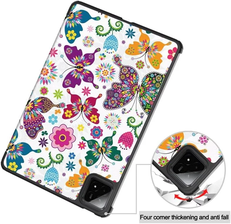 کاور تبلت Gruattreay مناسب برای شیائومی پد 7 (2024)، کاور چند منظوره تاشو با طراحی زیبا، ضد ضربه، دارای عملکرد خواب/بیدار خودکار و استند، پوشش محافظ ضد اصطکاک و مناسب کودکان (استایل 4)