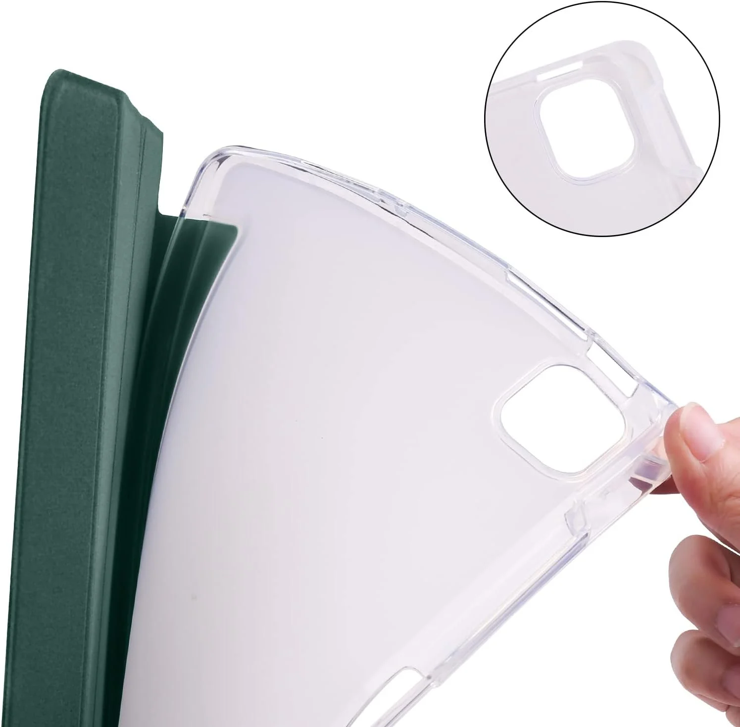 کیف محافظ تبلت سازگار با شیائومی پد 5/پد 5 پرو 11 اینچ، باریک، سبک، محافظ هوشمند، ضد ضربه با پوشش پشتی شفاف و جای قلم کیف محافظ تبلت سازگار با شیائومی پد 5/پد 5 پرو 11 اینچ، باریک، سبک، محافظ هوشمند، ضد ضربه با پوشش پشتی شفاف و جای قلم