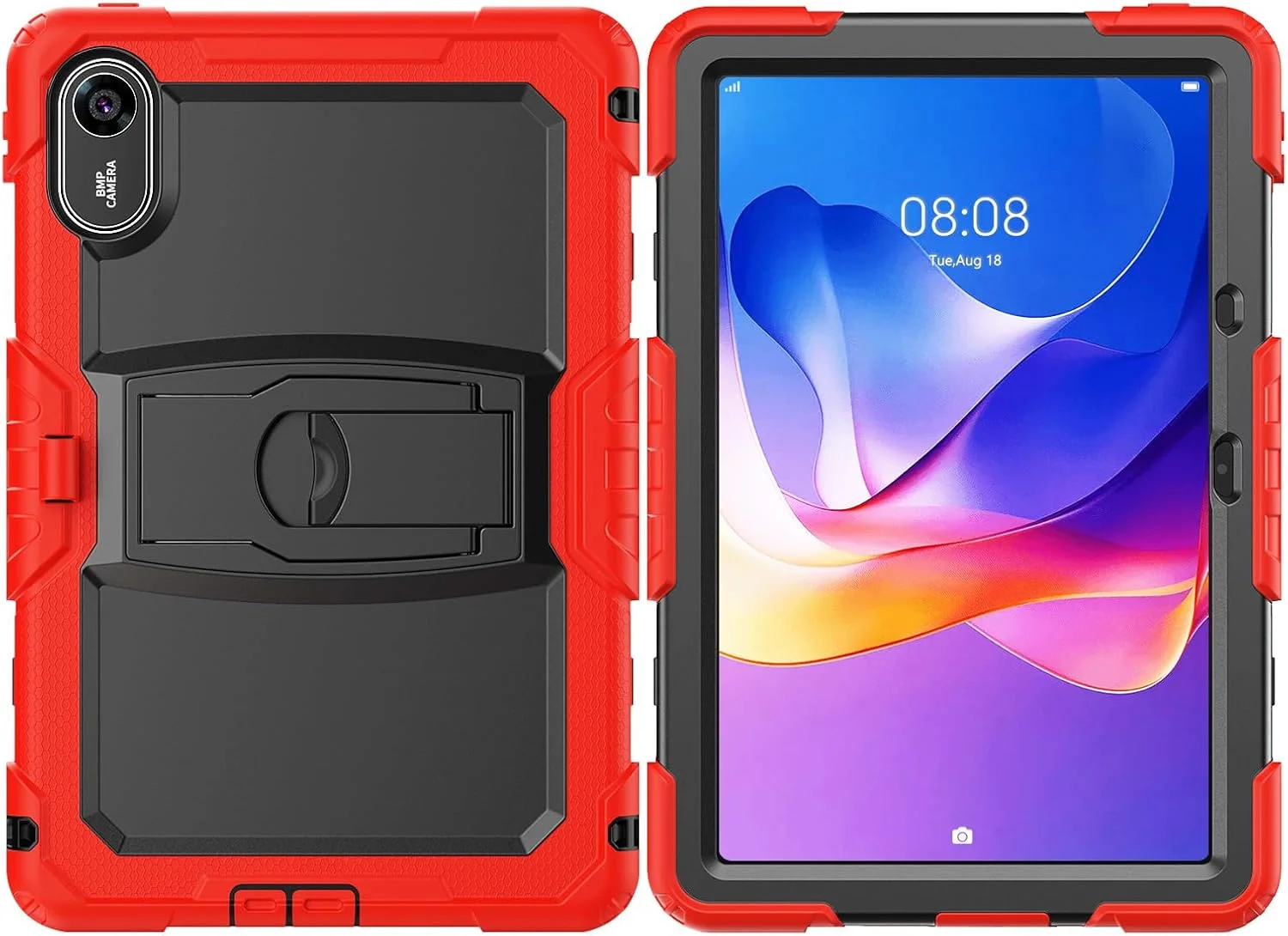 کاور مقاوم Gruattreay برای تبلت شیائومی Redmi Pad 2 11 اینچ مدل 2025، کاور محافظ سه لایه ضد ضربه با پایه و بند شانه (قرمز) کاور مقاوم Gruattreay برای تبلت شیائومی Redmi Pad 2 11 اینچ مدل 2025، کاور محافظ سه لایه ضد ضربه با پایه و بند شانه (قرمز)
