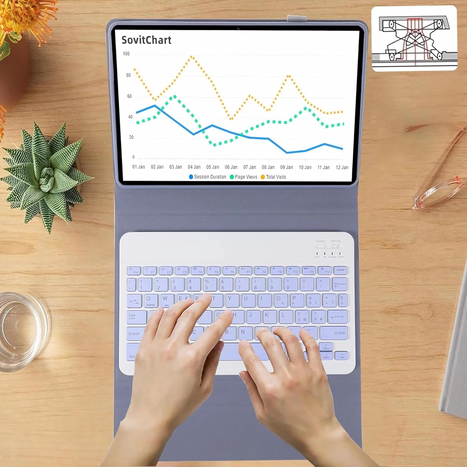 کیبورد مناسب برای تبلت شیائومی Redmi Pad 2 با اندازه 10.95 اینچ (مدل 2025)، کیبورد بلوتوثی بیسیم جداشدنی با کاور استند مغناطیسی برای شیائومی Redmi Pad 2 با اندازه 10.95 اینچ کیبورد مناسب برای تبلت شیائومی Redmi Pad 2 با اندازه 10.95 اینچ (مدل 2025)، کیبورد بلوتوثی بیسیم جداشدنی با کاور استند مغناطیسی برای شیائومی Redmi Pad 2 با اندازه 10.95 اینچ