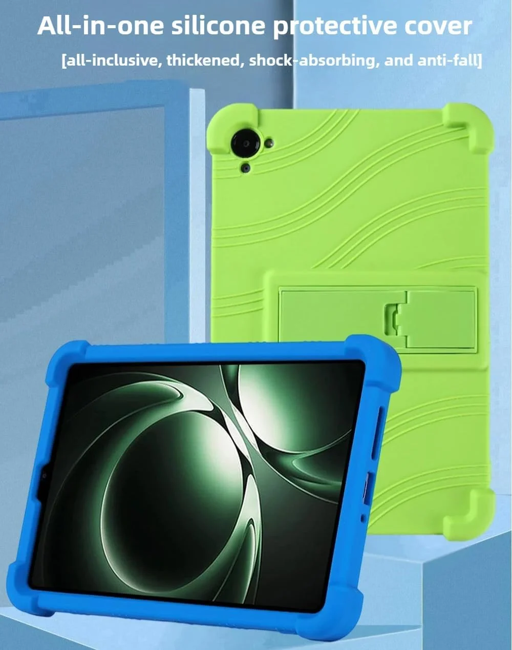 کاور تبلت کودکانه Gruattreay سازگار با شیائومی Redmi K Pad 8.8 اینچ 2025 [مناسب کودکان] کاور سیلیکونی نرم ضخیم با 4 گوشه تقویت شده و ضد ضربه به همراه استند چند زاویه ای (بنفش)