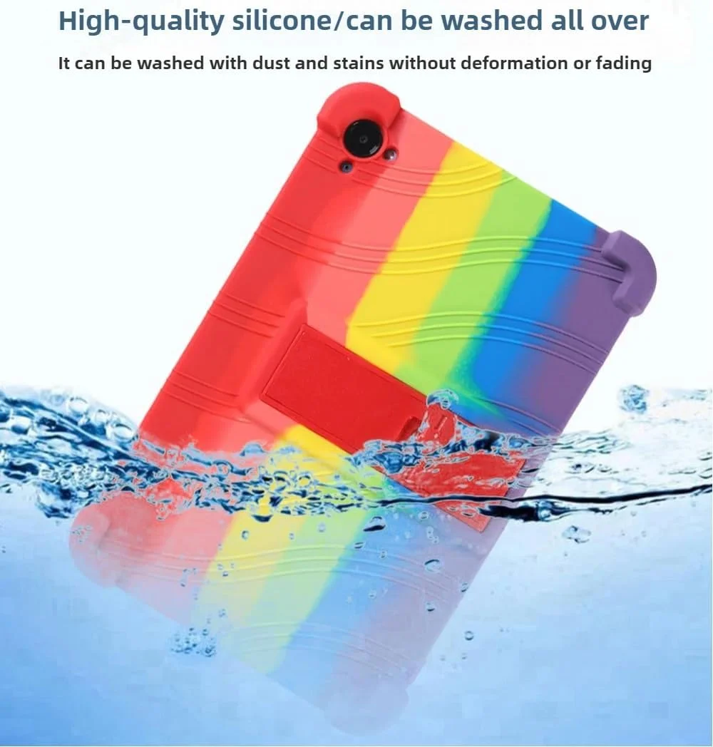کاور تبلت کودکانه Gruattreay سازگار با شیائومی Redmi K Pad 8.8 اینچ 2025 [مناسب کودکان] کاور سیلیکونی نرم ضخیم با 4 گوشه تقویت شده و ضد ضربه به همراه استند چند زاویه ای (بنفش)