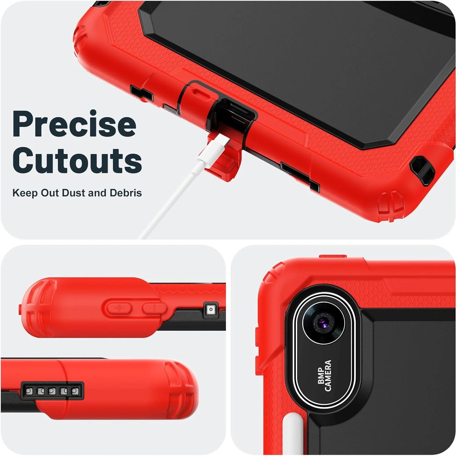 کاور مقاوم Gruattreay برای تبلت شیائومی Redmi Pad 2 11 اینچ 2025، کاور محافظ سه لایه ضد ضربه با پایه و بند شانه (قرمز) کاور مقاوم Gruattreay برای تبلت شیائومی Redmi Pad 2 11 اینچ 2025، کاور محافظ سه لایه ضد ضربه با پایه و بند شانه (قرمز)