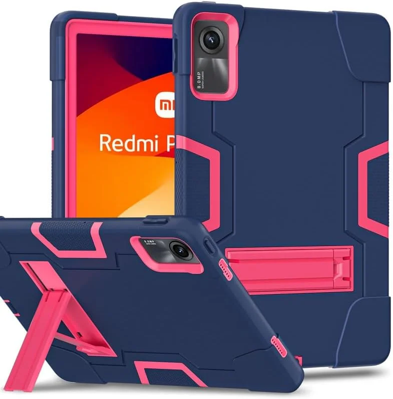 کاور تبلت نیکاکیو مناسب برای شیائومی Redmi Pad SE 11 اینچ (2023)، دارای پایه تاشو، PC سخت و سیلیکون نرم هیبریدی، محافظت کامل از بدنه، ضد ضربه، رنگ سرمه ای-رز کاور تبلت نیکاکیو مناسب برای شیائومی Redmi Pad SE 11 اینچ (2023)، دارای پایه تاشو، PC سخت و سیلیکون نرم هیبریدی، محافظت کامل از بدنه، ضد ضربه، رنگ سرمه ای-رز