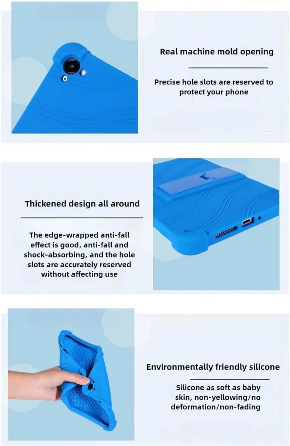 کاور تبلت کودکانه Gruattreay سازگار با شیائومی Redmi K Pad 8.8 اینچ 2025 [مناسب کودکان] کاور سیلیکونی نرم ضخیم با 4 گوشه تقویت شده و ضد ضربه به همراه استند چند زاویه ای (بنفش)