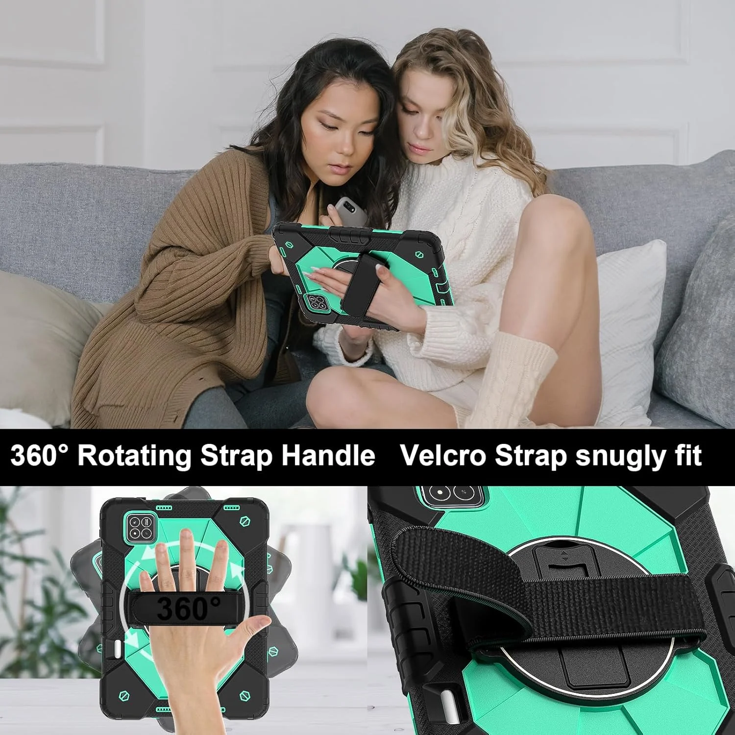 کیف تبلت رباتی nincyee برای شیائومی پوکو پد 12.1 اینچ 2024، کاور سیلیکونی رنگین کمانی ضد ضربه 3 در 1 با جای مداد، بند شانه، بند دستی، پایه تاشو برای کودکان کیف تبلت رباتی nincyee برای شیائومی پوکو پد 12.1 اینچ 2024، کاور سیلیکونی رنگین کمانی ضد ضربه 3 در 1 با جای مداد، بند شانه، بند دستی، پایه تاشو برای کودکان