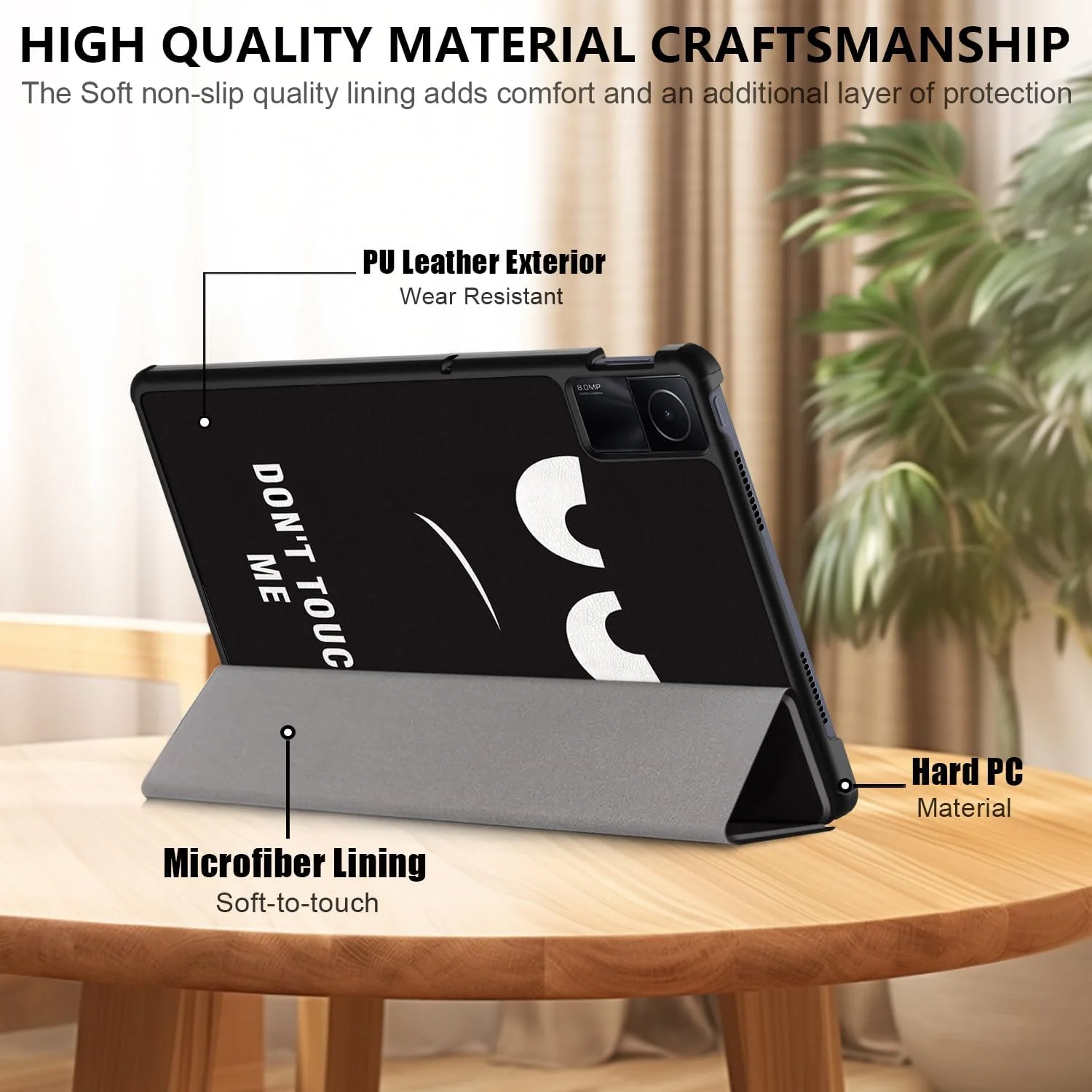 کیف محافظ تبلت شیائومی Redmi Pad SE سایز 11 اینچ 2023 برند Yiernuo، کیف محافظ باریک با قابلیت خواب/بیدار شدن خودکار، Don't Touch کیف محافظ تبلت شیائومی Redmi Pad SE سایز 11 اینچ 2023 برند Yiernuo، کیف محافظ باریک با قابلیت خواب/بیدار شدن خودکار، Don't Touch