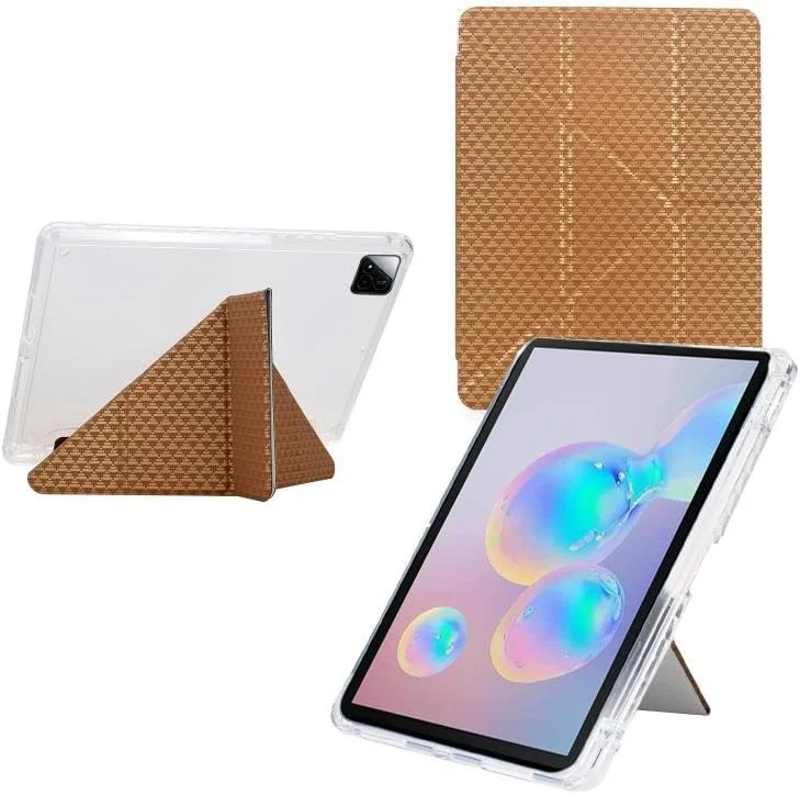 کاور تبلت هوشمند چرمی شیائومی پد 7/7 پرو با بافت هرمی Y-Fold (طلایی)(قرمز)(بنفش) و غیره (طلایی)