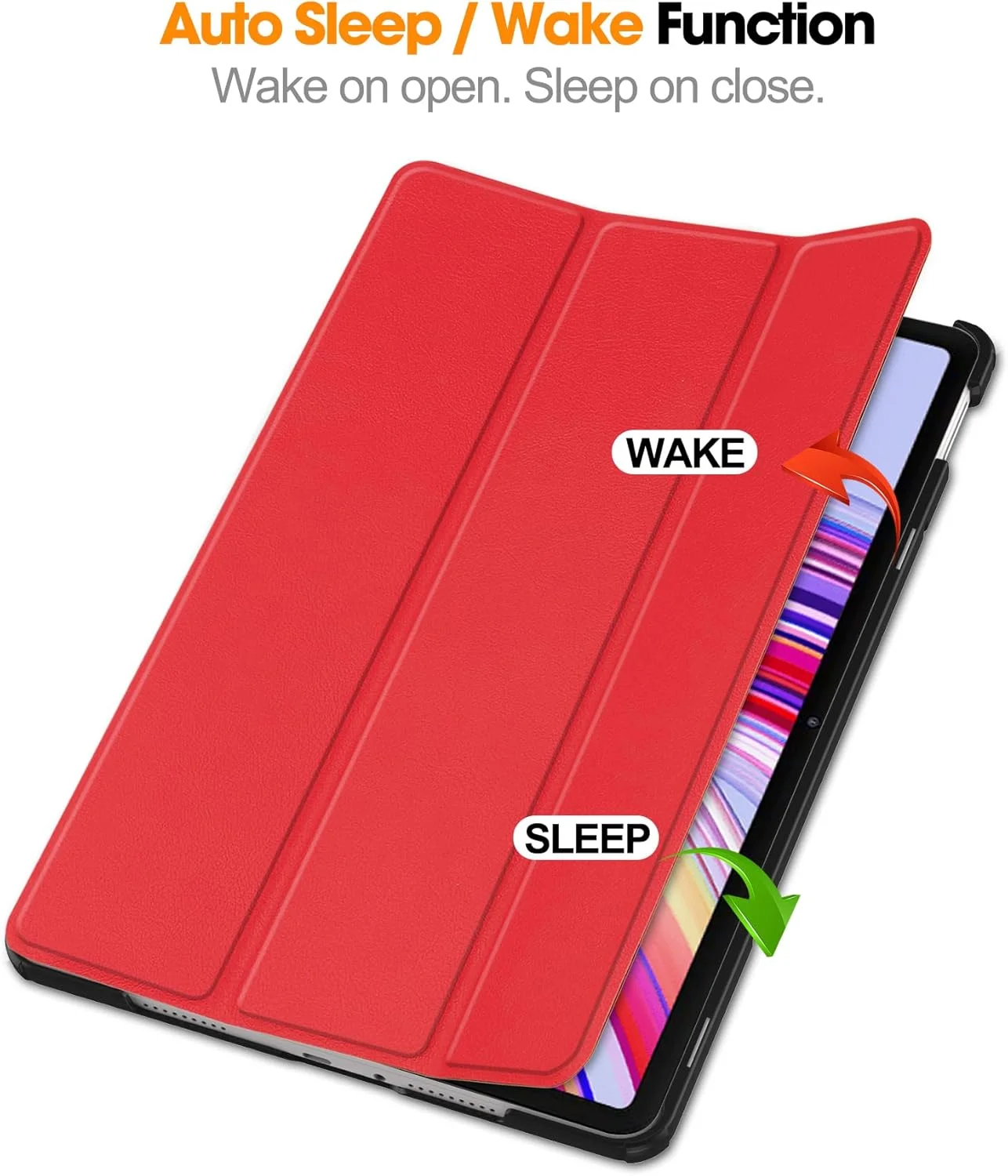 کیف تبلت RanTuo برای شیائومی ردمی پد پرو، چرم PU، سبک و نازک، ضد آب، ضد گرد و غبار، محافظ ضد افتادن برای شیائومی ردمی پد پرو. (قرمز)