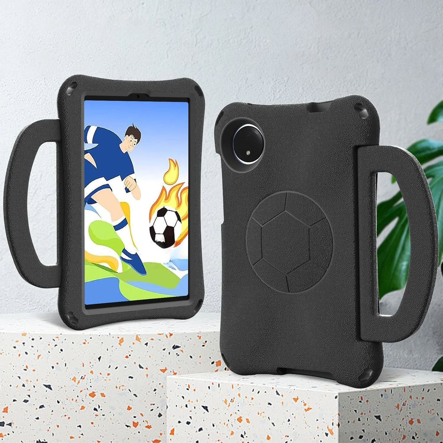 کاور تبلت مناسب کودکان سازگار با شیائومی Redmi Pad SE 8.7 اینچ نسخه 2024، کاور محافظ سبک وزن EVA مقاوم در برابر ضربه و مناسب کودکان با پایه دسته + بند شانه تبلت مناسب منزل (مشکی) کاور تبلت مناسب کودکان سازگار با شیائومی Redmi Pad SE 8.7 اینچ نسخه 2024، کاور محافظ سبک وزن EVA مقاوم در برابر ضربه و مناسب کودکان با پایه دسته + بند شانه تبلت مناسب منزل (مشکی)