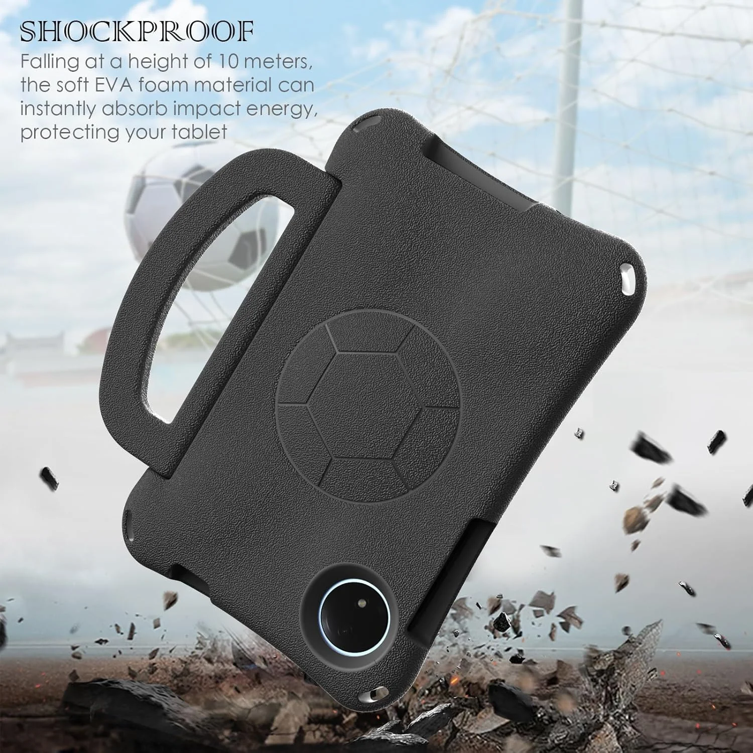 کاور تبلت مناسب کودکان سازگار با شیائومی Redmi Pad SE 8.7 اینچ نسخه 2024، کاور محافظ سبک وزن EVA مقاوم در برابر ضربه و مناسب کودکان با پایه دسته + بند شانه تبلت مناسب منزل (مشکی) کاور تبلت مناسب کودکان سازگار با شیائومی Redmi Pad SE 8.7 اینچ نسخه 2024، کاور محافظ سبک وزن EVA مقاوم در برابر ضربه و مناسب کودکان با پایه دسته + بند شانه تبلت مناسب منزل (مشکی)