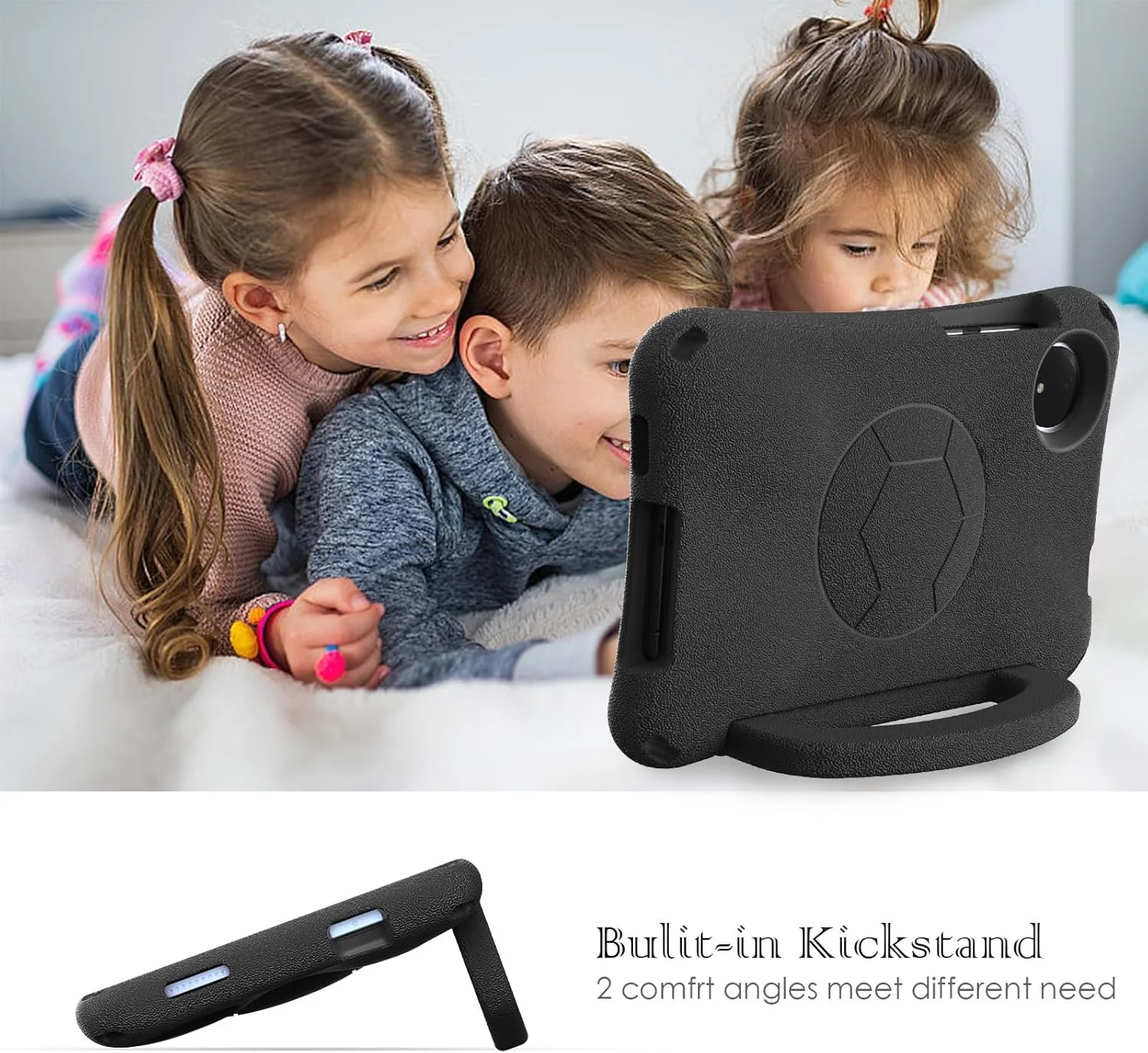 کاور تبلت مناسب کودکان سازگار با شیائومی Redmi Pad SE 8.7 اینچ نسخه 2024، کاور محافظ سبک وزن EVA مقاوم در برابر ضربه و مناسب کودکان با پایه دسته + بند شانه تبلت مناسب منزل (مشکی) کاور تبلت مناسب کودکان سازگار با شیائومی Redmi Pad SE 8.7 اینچ نسخه 2024، کاور محافظ سبک وزن EVA مقاوم در برابر ضربه و مناسب کودکان با پایه دسته + بند شانه تبلت مناسب منزل (مشکی)