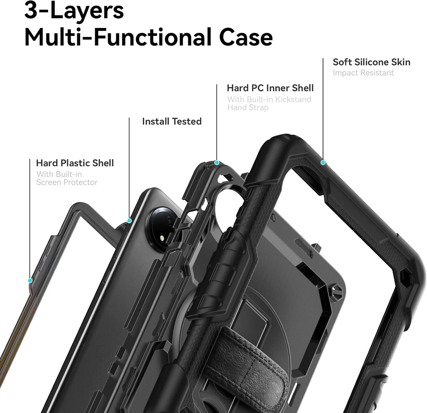 کیف تبلت Gruattreay سازگار با شیائومی Redmi Pad SE 8.7 اینچ (2024)، کیف سیلیکونی EVA ضد ضربه و ضد افتادن با بند شانه، پایه چرخان 360 درجه (سبز1) کیف تبلت Gruattreay سازگار با شیائومی Redmi Pad SE 8.7 اینچ (2024)، کیف سیلیکونی EVA ضد ضربه و ضد افتادن با بند شانه، پایه چرخان 360 درجه (سبز1)