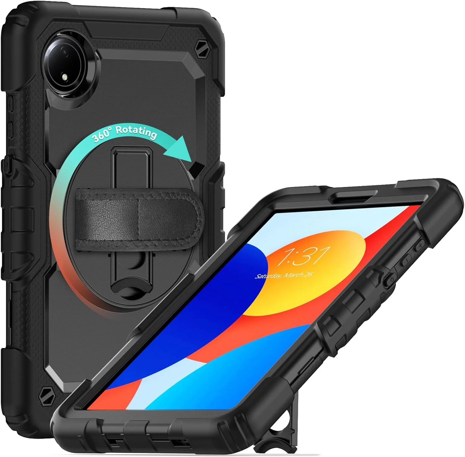 کیف تبلت Gruattreay سازگار با شیائومی Redmi Pad SE 8.7 اینچ (2024)، کیف سیلیکونی EVA ضد ضربه و ضد افتادن با بند شانه، پایه چرخان 360 درجه (سبز1) کیف تبلت Gruattreay سازگار با شیائومی Redmi Pad SE 8.7 اینچ (2024)، کیف سیلیکونی EVA ضد ضربه و ضد افتادن با بند شانه، پایه چرخان 360 درجه (سبز1)