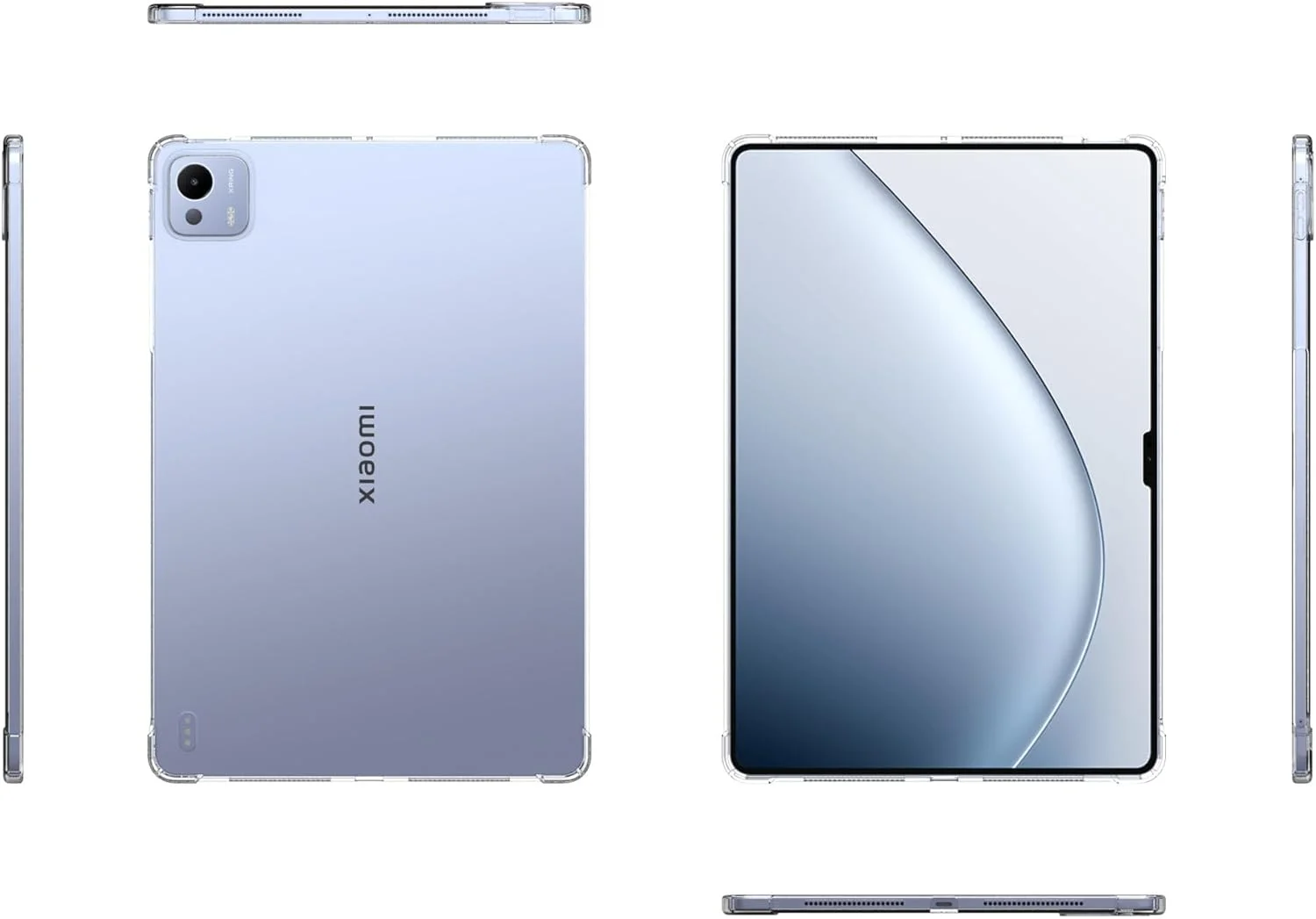 کاور شفاف گروتری سازگار با تبلت شیائومی پد 7 اولترا 14 اینچی مدل 2025، [محافظت ایربگ] کاور محافظ پشتی نرم و انعطاف پذیر TPU ضد ضربه و شفاف