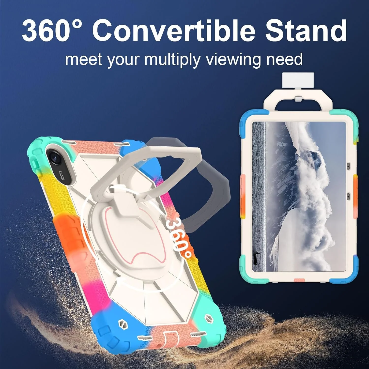 کیف محافظ تبلت برای شیائومی ردمی پد 2 11 اینچ 2025، کاور مقاوم در برابر ضربه، محافظ با پایه چرخان 360 درجه + بند دستی + بند شانه لوازم جانبی تبلت (آبی 3) کیف محافظ تبلت برای شیائومی ردمی پد 2 11 اینچ 2025، کاور مقاوم در برابر ضربه، محافظ با پایه چرخان 360 درجه + بند دستی + بند شانه لوازم جانبی تبلت (آبی 3)