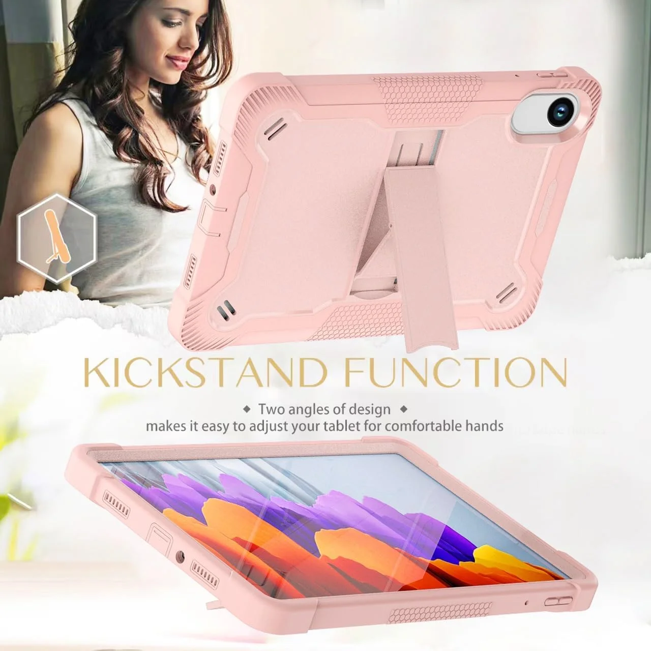 محافظ تبلت ETGOKJM مناسب برای شیائومی ردمی پد 2 با صفحه نمایش 11 اینچ عرضه شده در سال 2025، قاب محافظ هیبریدی مقاوم در برابر ضربه برای تبلت PAD با پایه داخلی (رزگلد) محافظ تبلت ETGOKJM مناسب برای شیائومی ردمی پد 2 با صفحه نمایش 11 اینچ عرضه شده در سال 2025، قاب محافظ هیبریدی مقاوم در برابر ضربه برای تبلت PAD با پایه داخلی (رزگلد)