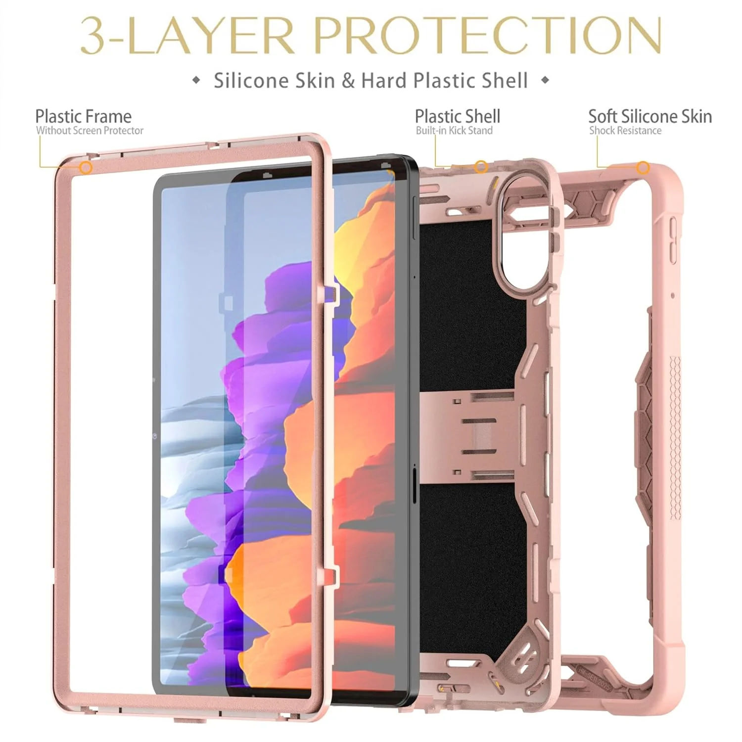 محافظ تبلت ETGOKJM برای شیائومی ردمی پد 2 با صفحه نمایش 11 اینچ، عرضه شده در سال 2025، قاب محافظ هیبریدی مقاوم در برابر ضربه برای تبلت PAD با پایه داخلی (رزگلد) محافظ تبلت ETGOKJM برای شیائومی ردمی پد 2 با صفحه نمایش 11 اینچ، عرضه شده در سال 2025، قاب محافظ هیبریدی مقاوم در برابر ضربه برای تبلت PAD با پایه داخلی (رزگلد)