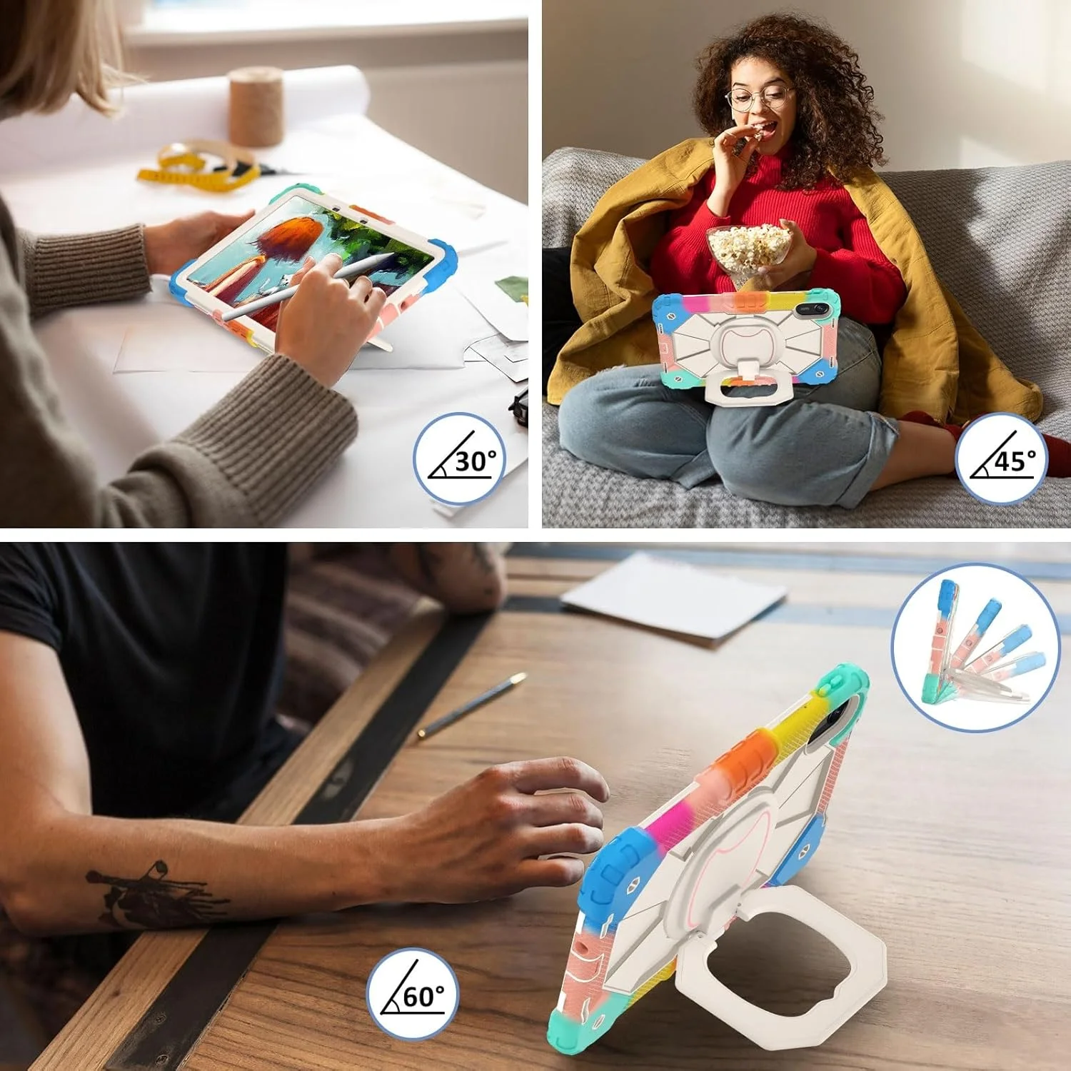 کیف محافظ تبلت برای شیائومی ردمی پد 2 11 اینچ 2025، کاور مقاوم در برابر ضربه، محافظ با پایه چرخان 360 درجه + بند دستی + بند شانه، لوازم جانبی تبلت (آبی 3) کیف محافظ تبلت برای شیائومی ردمی پد 2 11 اینچ 2025، کاور مقاوم در برابر ضربه، محافظ با پایه چرخان 360 درجه + بند دستی + بند شانه، لوازم جانبی تبلت (آبی 3)