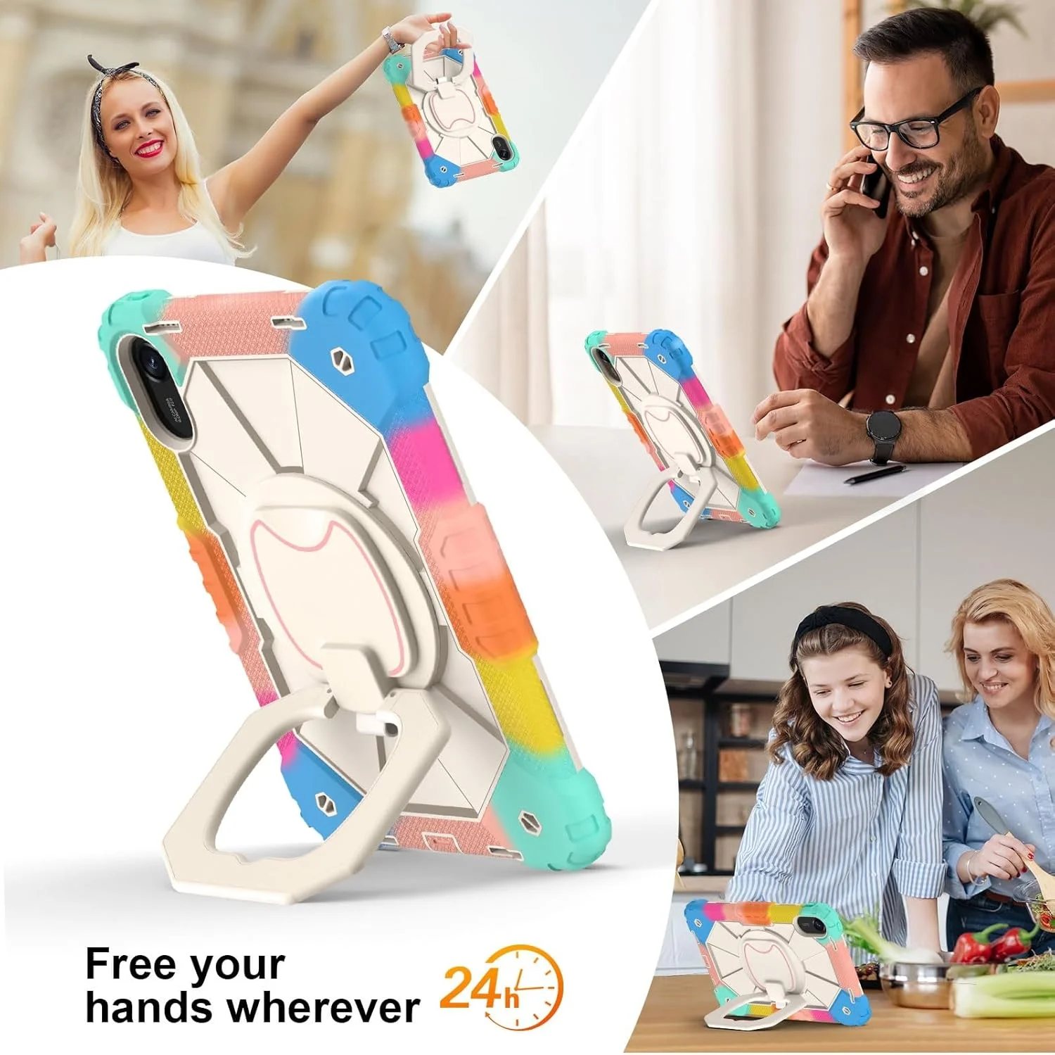 کیف محافظ تبلت برای شیائومی ردمی پد 2 11 اینچ 2025، کاور مقاوم در برابر ضربه، محافظ با پایه چرخان 360 درجه + بند دستی + بند شانه، لوازم جانبی تبلت (آبی 3) کیف محافظ تبلت برای شیائومی ردمی پد 2 11 اینچ 2025، کاور مقاوم در برابر ضربه، محافظ با پایه چرخان 360 درجه + بند دستی + بند شانه، لوازم جانبی تبلت (آبی 3)