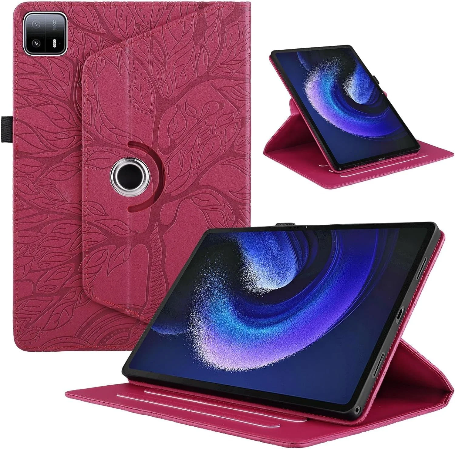 Gruattreay Case Compatible with Xiaomi Pad 6 Max 14Inch 2023 Tablet Case 360 Degree Rotating Stand Foldable Tablet Case Tree of Life Embossed Shell (Red) Gruattreay Case Compatible with Xiaomi Pad 6 Max 14Inch 2023 Tablet Case 360 Degree Rotating Stand Foldable Tablet Case Tree of Life Embossed Shell (Red)