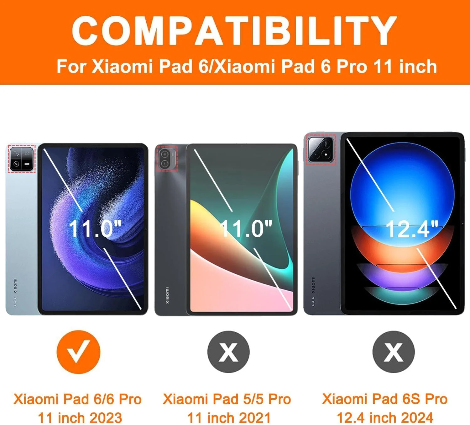 کیف محافظ تبلت شیائومی پد 6/شیائومی پد 6 پرو 11 اینچ 2023 به همراه جای قلم، جای کارت و قابلیت استند، کیف محافظ شیک و تاشو مناسب تبلت شیائومی پد 6 پرو، آبی