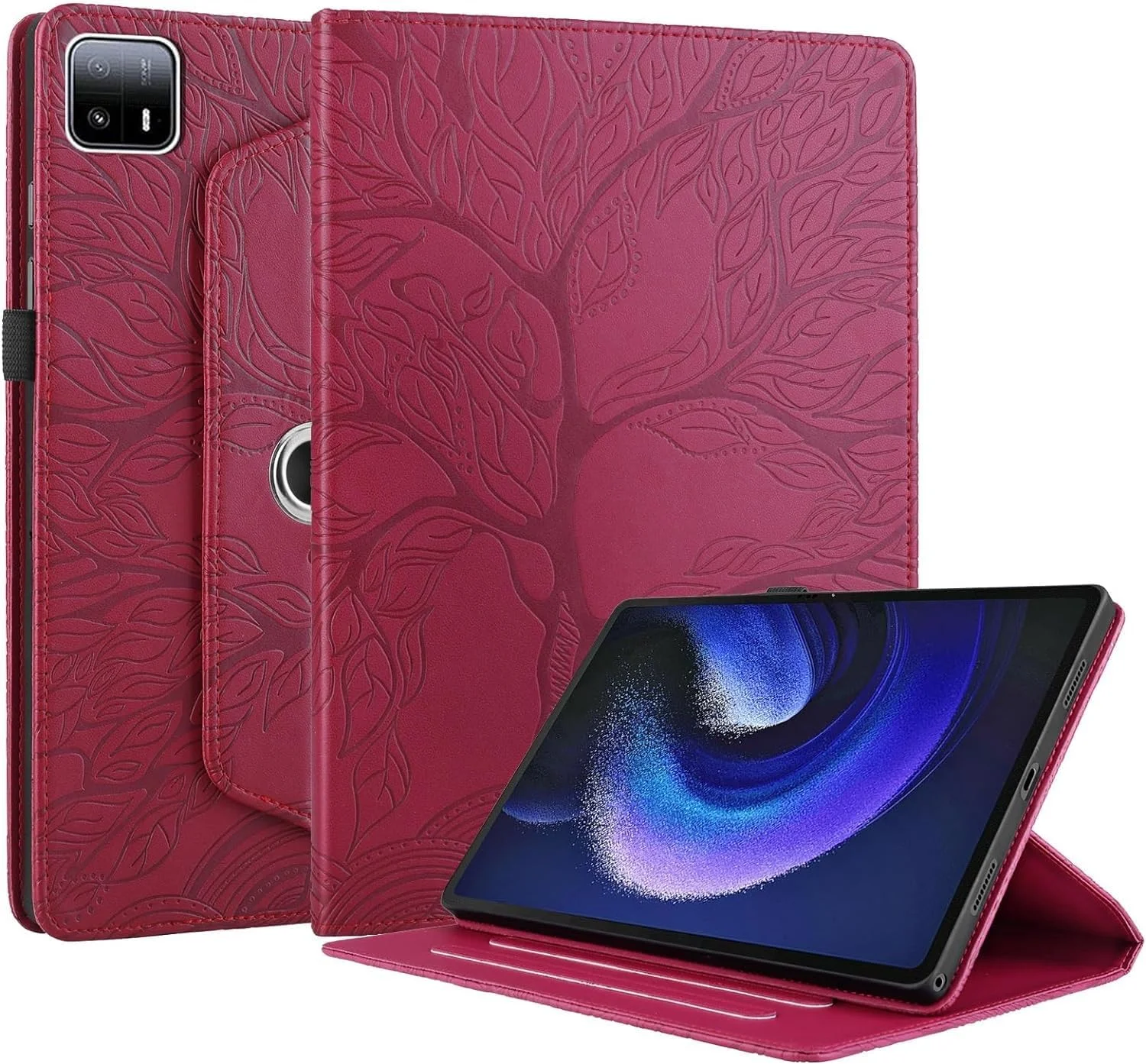 Gruattreay Case Compatible with Xiaomi Pad 6 Max 14Inch 2023 Tablet Case 360 Degree Rotating Stand Foldable Tablet Case Tree of Life Embossed Shell (Red) Gruattreay Case Compatible with Xiaomi Pad 6 Max 14Inch 2023 Tablet Case 360 Degree Rotating Stand Foldable Tablet Case Tree of Life Embossed Shell (Red)