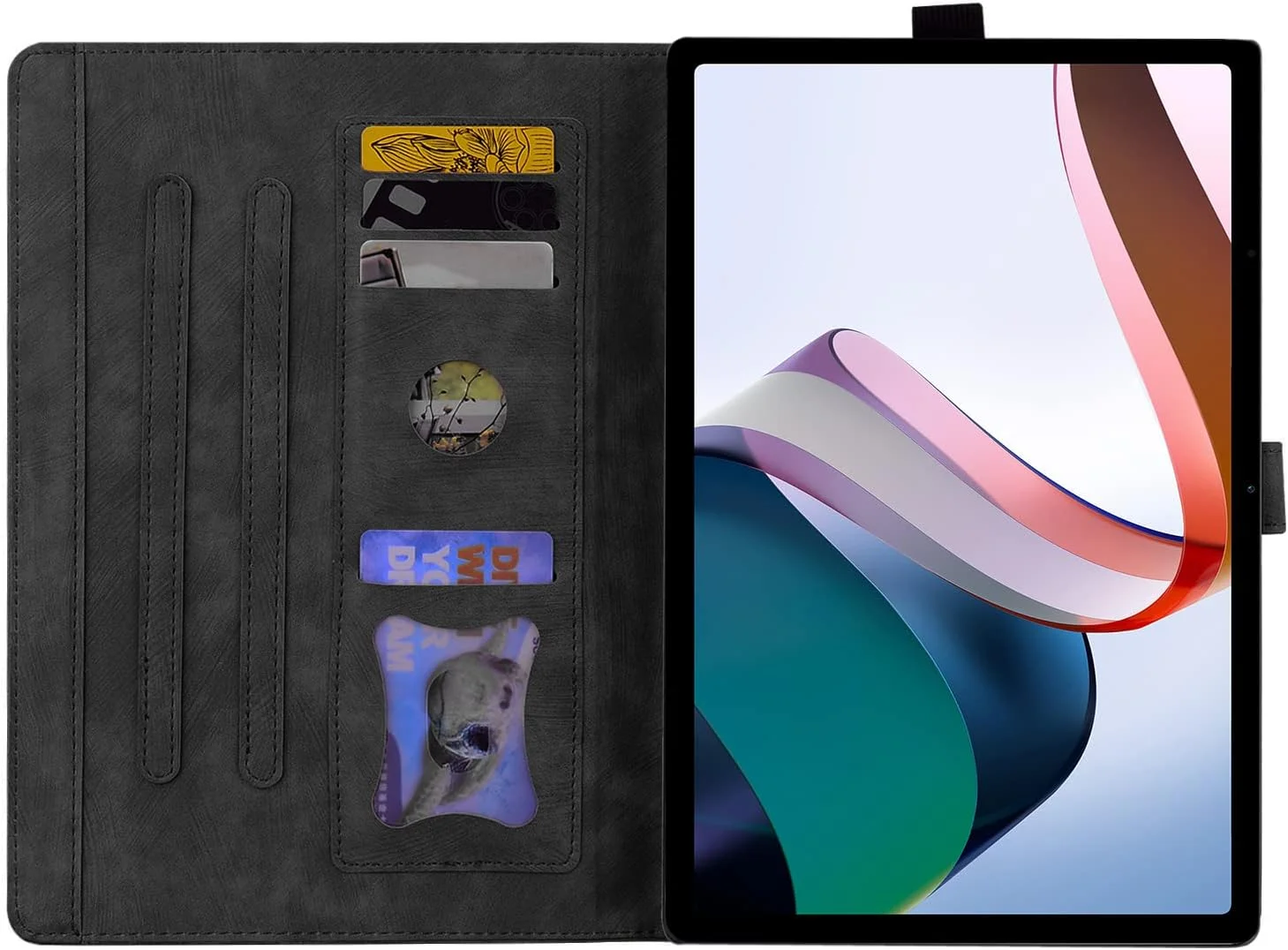 کاور محافظ تبلت شیائومی Redmi Pad 10.61 اینچ 2022 مدل Succtopy، فوق العاده باریک، ساخته شده از PU، دارای عملکرد استند برای شیائومی Redmi Pad 10.61 2022، مشکی