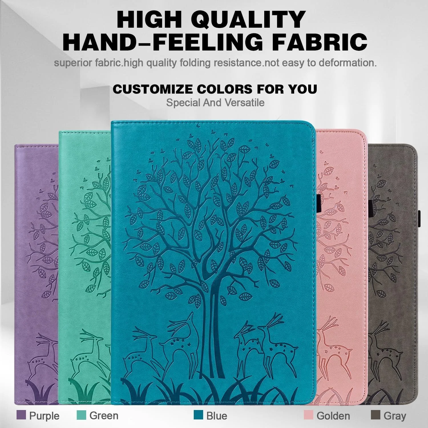 کیف محافظ تبلت شیائومی پد 6/شیائومی پد 6 پرو 11 اینچ 2023 به همراه جای قلم، جای کارت و قابلیت استند، کیف محافظ شیک و تاشو مناسب تبلت شیائومی پد 6 پرو، آبی