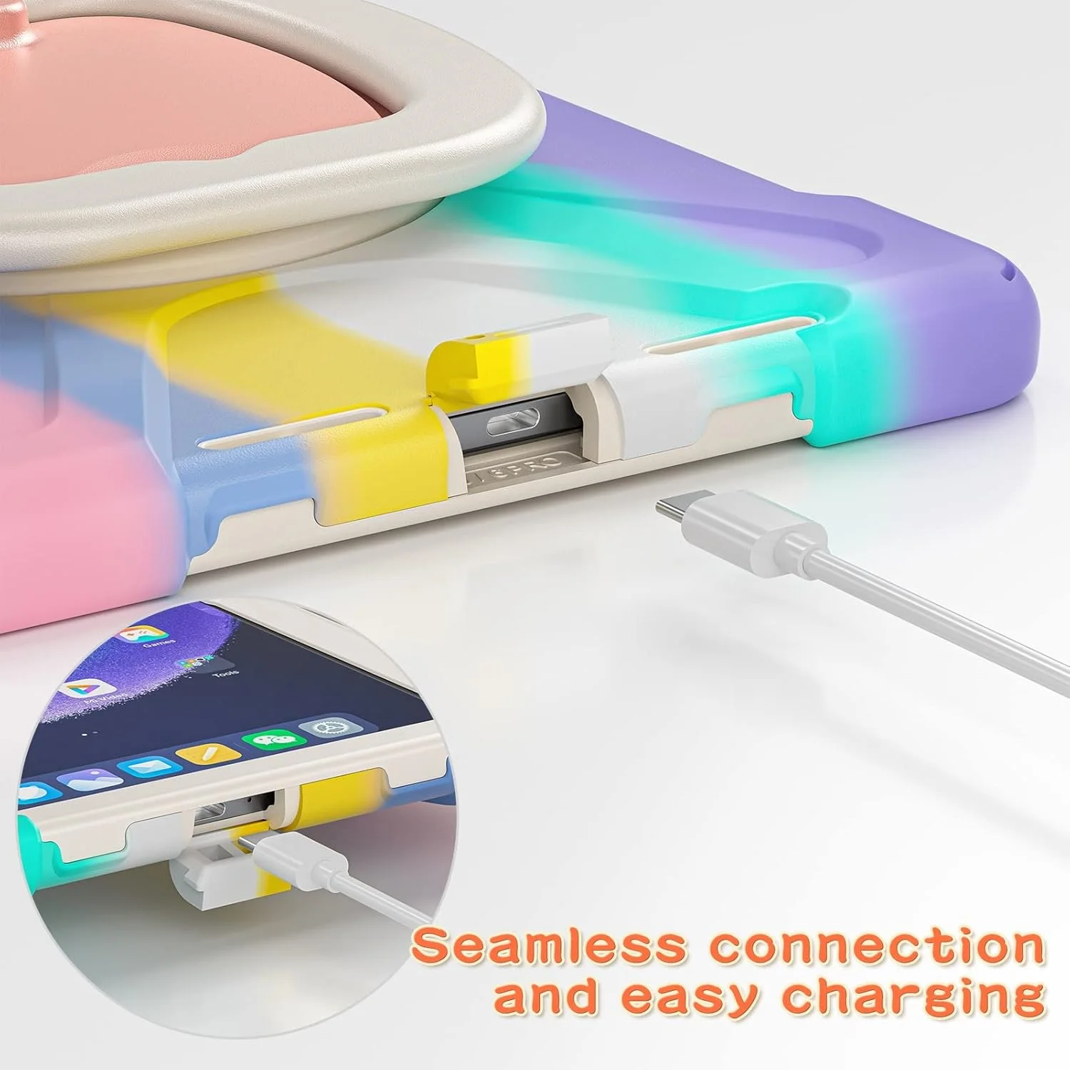 کیف محافظ تبلت مقاوم در برابر ضربه TPU مناسب برای شیائومی Mi Pad 6/6 Pro 2023 11.2 اینچ، دارای بند شانه با پایه گردان و دسته، پوشش محافظ ضد ضربه کیف محافظ تبلت مقاوم در برابر ضربه TPU مناسب برای شیائومی Mi Pad 6/6 Pro 2023 11.2 اینچ، دارای بند شانه با پایه گردان و دسته، پوشش محافظ ضد ضربه