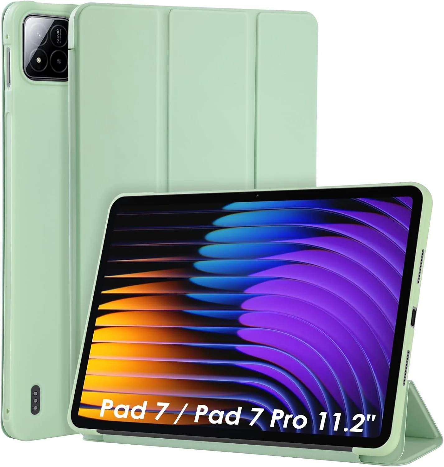 WD&CD Xiaomi Pad 7 / 7 Pro 11.2 Inch Tablet Case Cover Thin Shockproof Auto Sleep Tri-Fold Smart Cover Stand Magnetic Xiaomi Pad 7 Protective Cover (Green) WD&CD Xiaomi Pad 7 / 7 Pro 11.2 Inch Tablet Case Cover Thin Shockproof Auto Sleep Tri-Fold Smart Cover Stand Magnetic Xiaomi Pad 7 Protective Cover (Green)