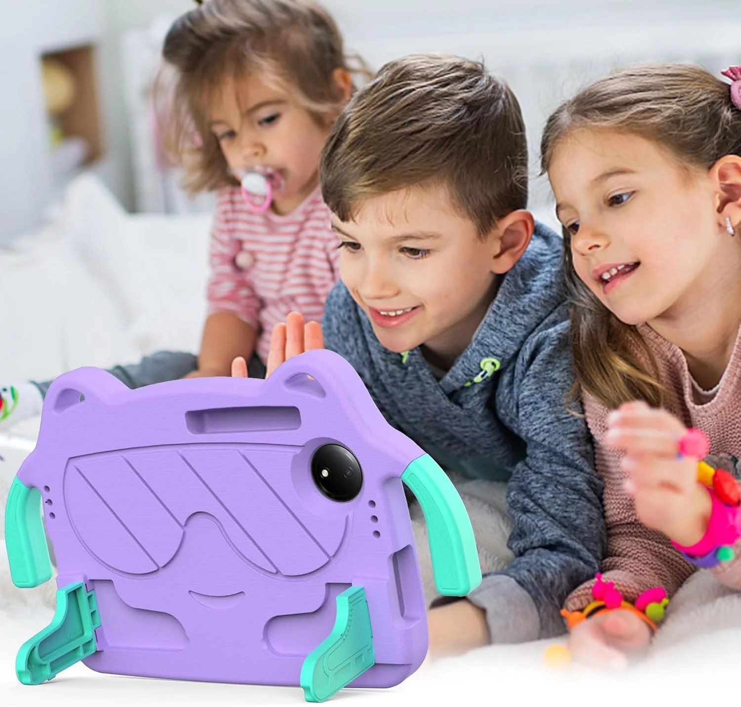 Tablet Cover Case Compatible with Xiaomi Redmi Pad SE 8.7" 2024 Lightweight EVA Shockproof Protection Case,8.7 Inch Compatible with Redmi Pad SE 8.7inch Case with Handle Stand Thickned Cornor Impact T