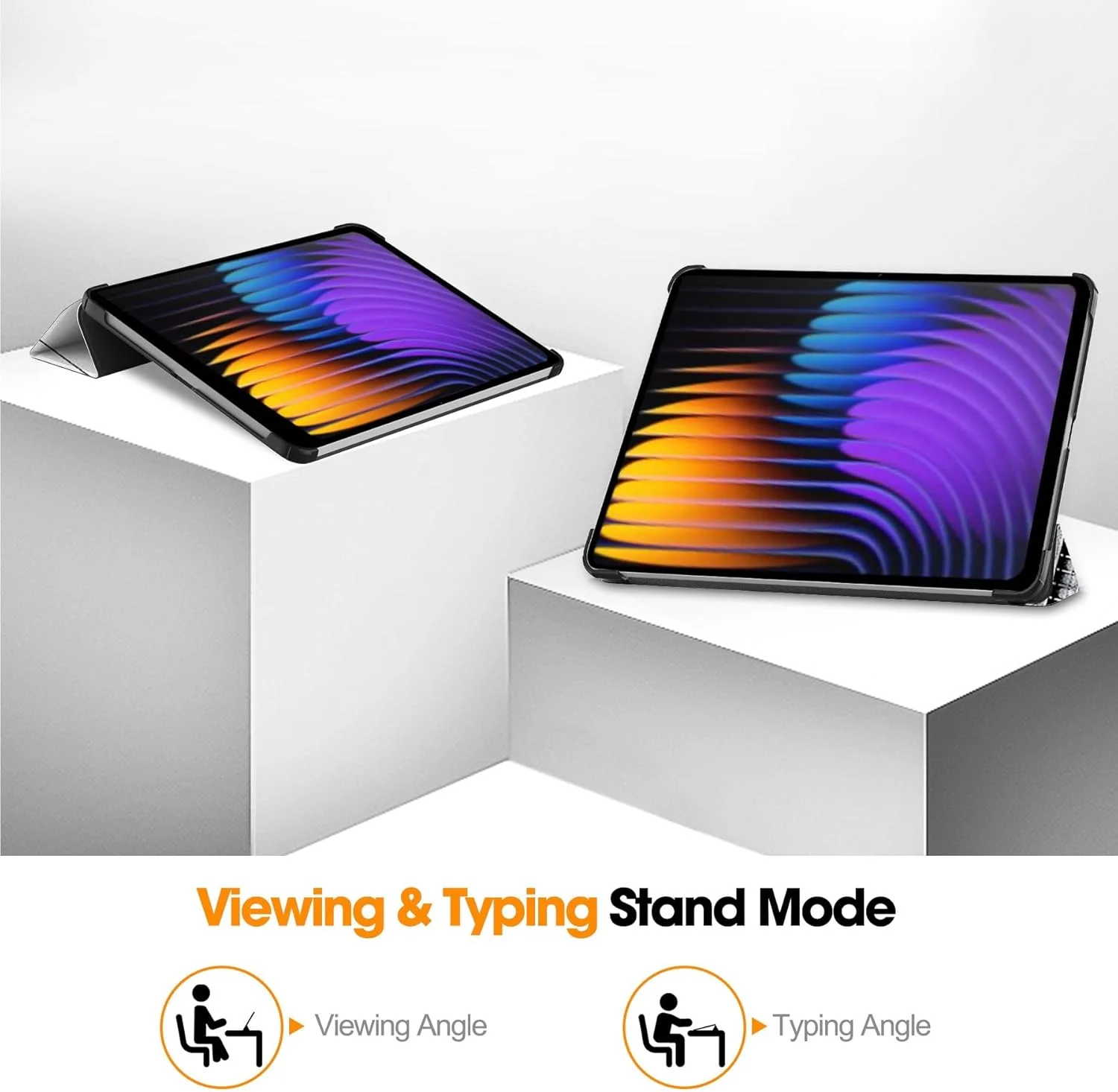 کاور تبلت شیائومی پد 7 11.2 اینچی 2024، محافظ باریک با پشت سخت و قابلیت استند تاشو، سبک و هوشمند با عملکرد خواب/بیدار خودکار