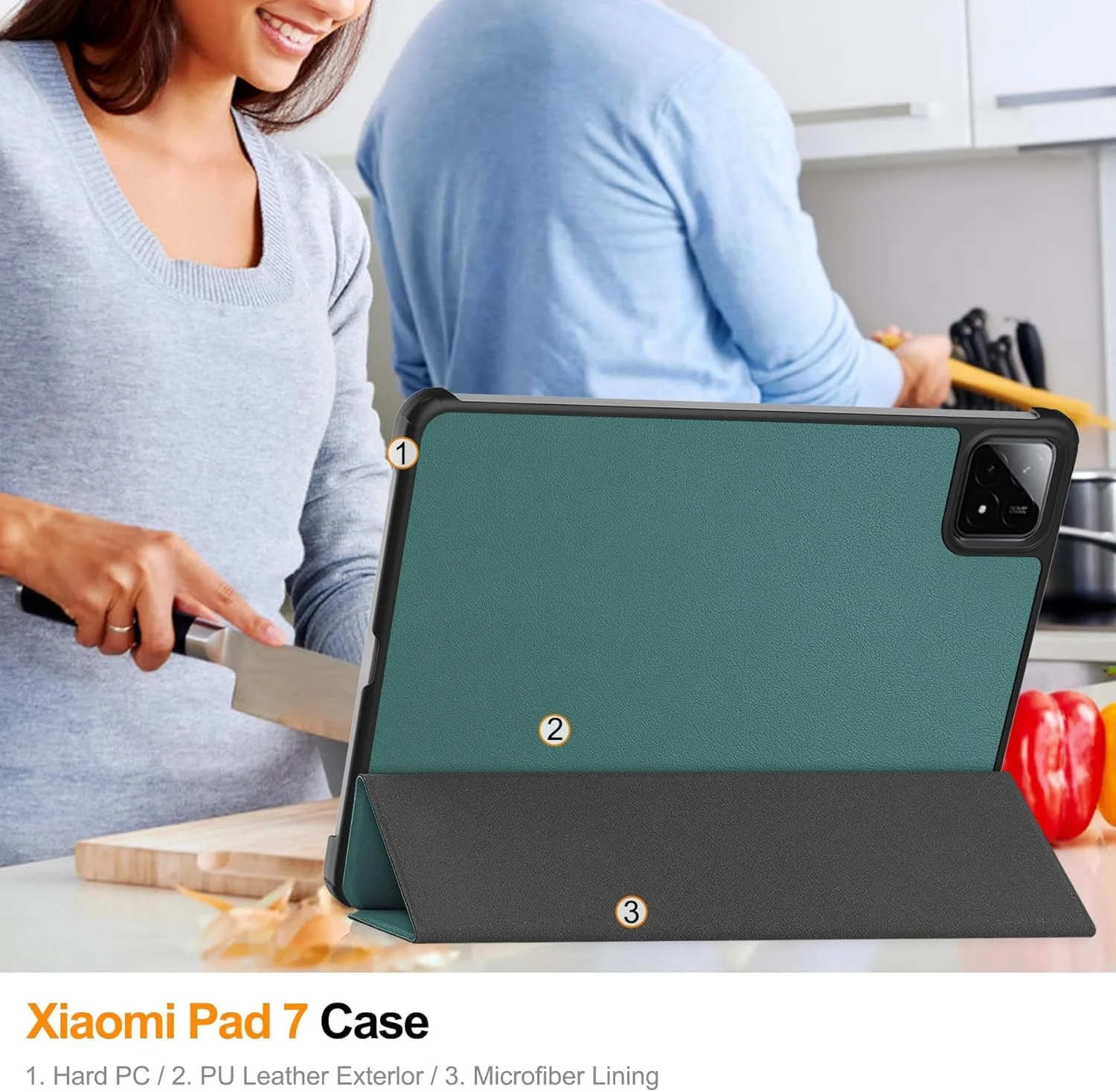 کاور تبلت شیائومی پد 7 پرو 11.2 اینچی 2024 مدل ANKILVAIXY، محافظ باریک، قاب پشتی سخت، استند تاشو هوشمند با قابلیت بیدار شدن/به خواب رفتن خودکار، رنگ سبز کاور تبلت شیائومی پد 7 پرو 11.2 اینچی 2024 مدل ANKILVAIXY، محافظ باریک، قاب پشتی سخت، استند تاشو هوشمند با قابلیت بیدار شدن/به خواب رفتن خودکار، رنگ سبز