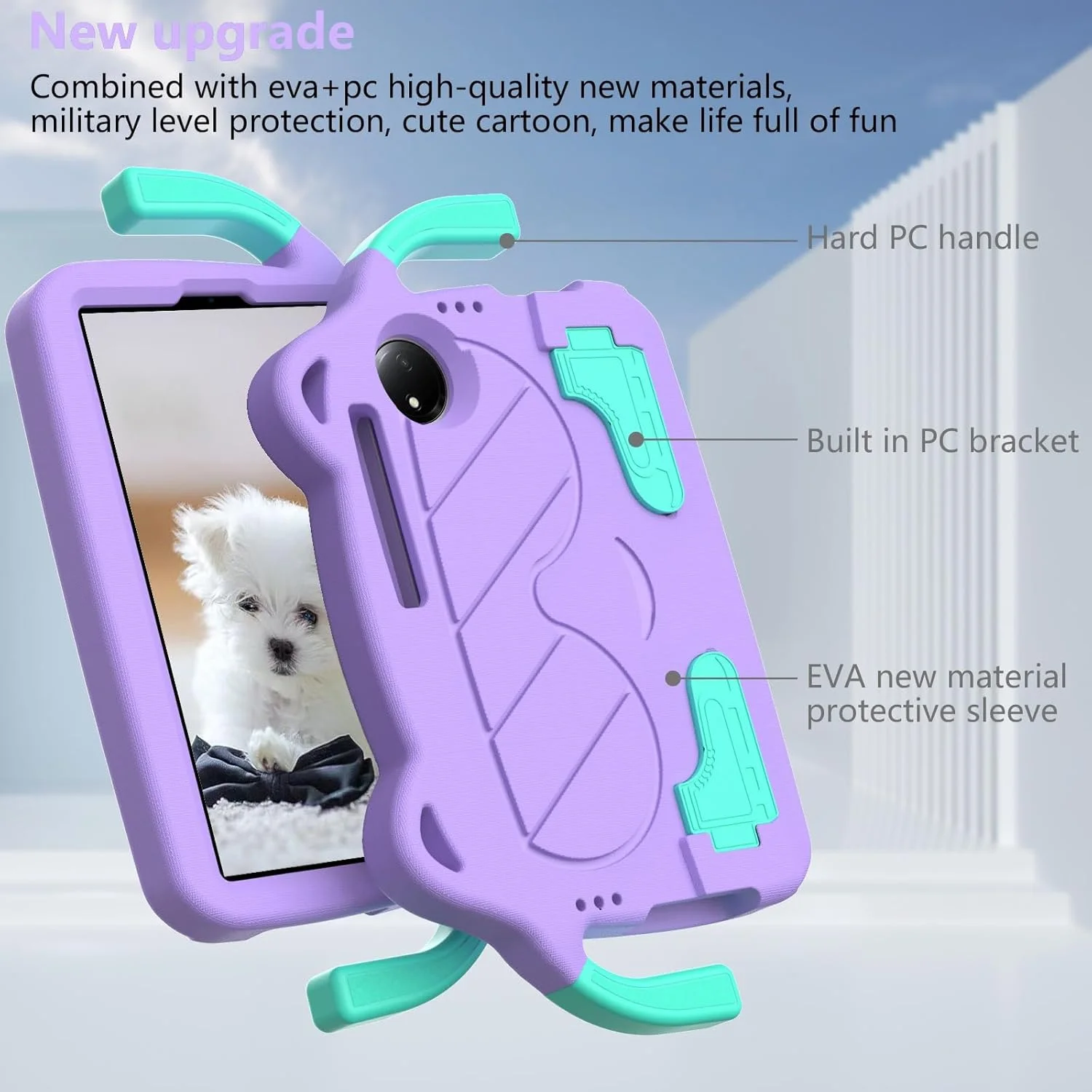 Tablet Cover Case Compatible with Xiaomi Redmi Pad SE 8.7" 2024 Lightweight EVA Shockproof Protection Case,8.7 Inch Compatible with Redmi Pad SE 8.7inch Case with Handle Stand Thickned Cornor Impact T