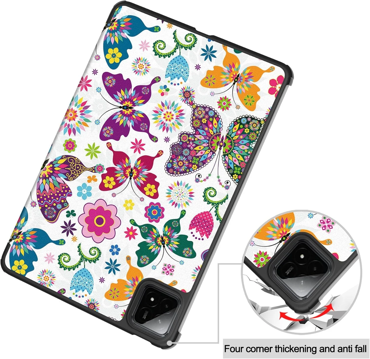 کاور تبلت شیائومی پد 7 11.2 اینچی 2024، محافظ باریک با پشت سخت و قابلیت استند تاشو، سبک و هوشمند با عملکرد خواب/بیدار خودکار