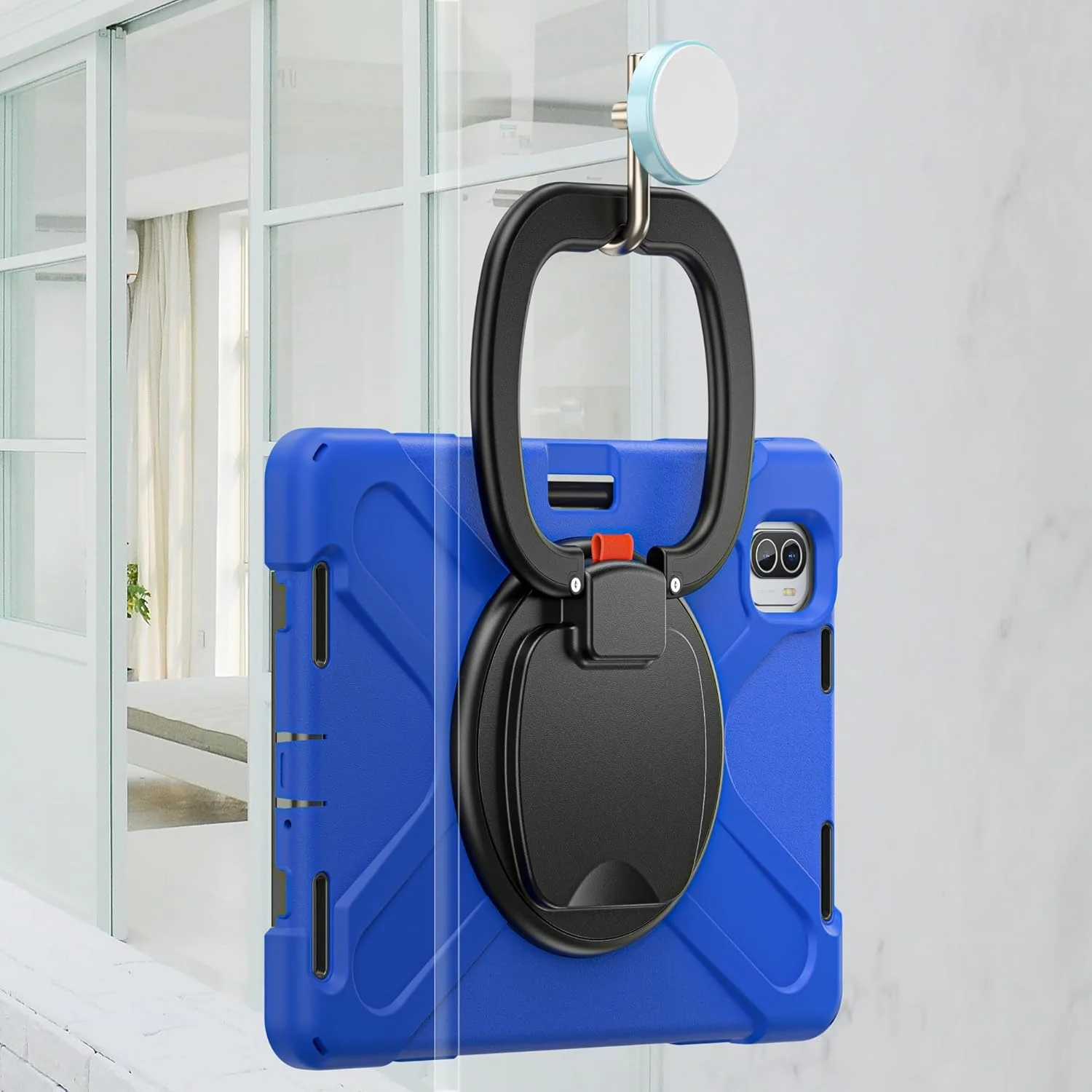 کیف تبلت مسافرتی سازگار با شیائومی Mi Pad 5 / MiPad 5 Pro 11 اینچ نسخه 2021، کیف TPU مقاوم در برابر ضربه برای کودکان، دسته نگهدارنده چند منظوره با قابلیت چرخش 360 درجه + بند