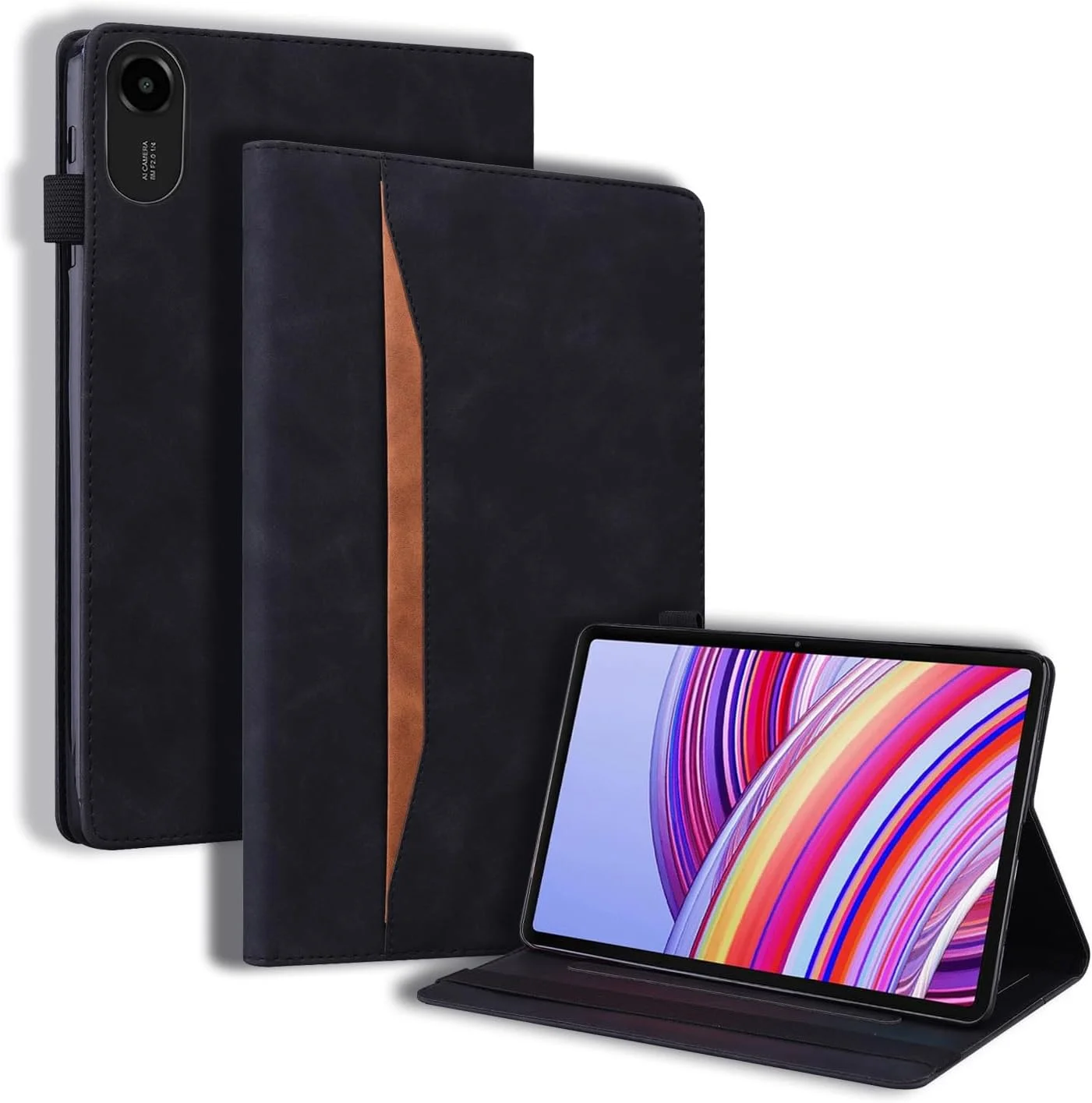 کیف تبلت Gruattreay سازگار با شیائومی Redmi Pad 2 11 اینچی 2025، کیف پول چرمی PU یکپارچهسازی با سیستمعامل با اسلات کارت، پوشش ضد ضربه با پایه چند زاویه (مشکی) کیف تبلت Gruattreay سازگار با شیائومی Redmi Pad 2 11 اینچی 2025، کیف پول چرمی PU یکپارچهسازی با سیستمعامل با اسلات کارت، پوشش ضد ضربه با پایه چند زاویه (مشکی)