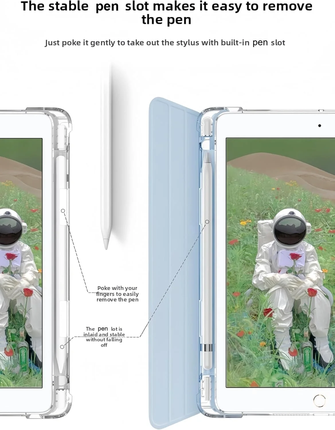 کاور تبلت Gruattreay برای شیائومی Redmi Pad 2 11 اینچ 2025، کاور باریک سه تایی سیلیکونی با قابلیت استند و بیدار/خواب خودکار، قاب پشتی شفاف میکرو مات با جای قلم (صورتی) کاور تبلت Gruattreay برای شیائومی Redmi Pad 2 11 اینچ 2025، کاور باریک سه تایی سیلیکونی با قابلیت استند و بیدار/خواب خودکار، قاب پشتی شفاف میکرو مات با جای قلم (صورتی)