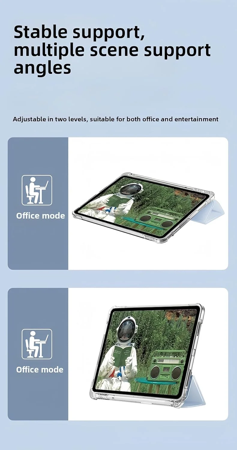 کاور تبلت Gruattreay برای شیائومی Redmi Pad 2 11 اینچ 2025، کاور باریک سه تایی سیلیکونی با قابلیت استند و بیدار/خواب خودکار، قاب پشتی شفاف میکرو مات با جای قلم (صورتی) کاور تبلت Gruattreay برای شیائومی Redmi Pad 2 11 اینچ 2025، کاور باریک سه تایی سیلیکونی با قابلیت استند و بیدار/خواب خودکار، قاب پشتی شفاف میکرو مات با جای قلم (صورتی)